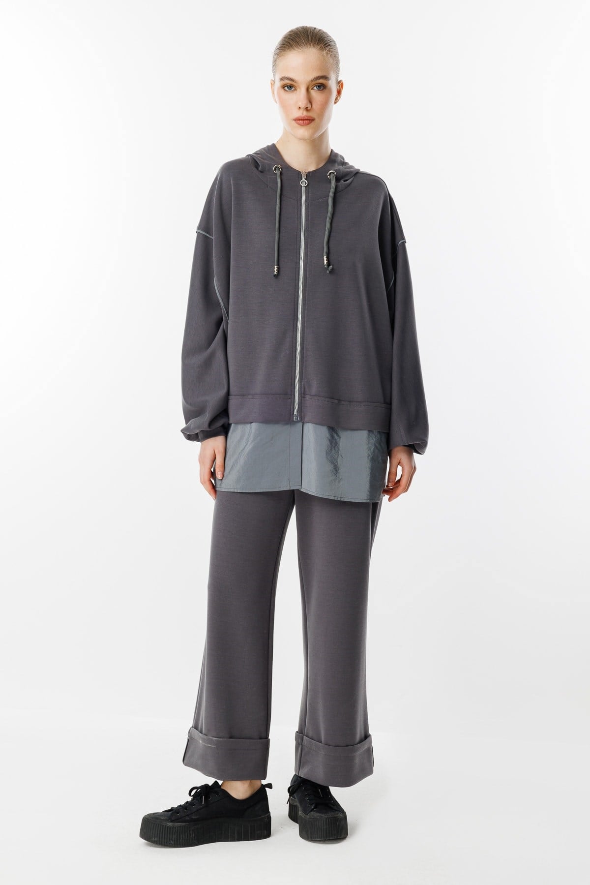 GHİSA Kapşonlu Sweat Pantolon Takım