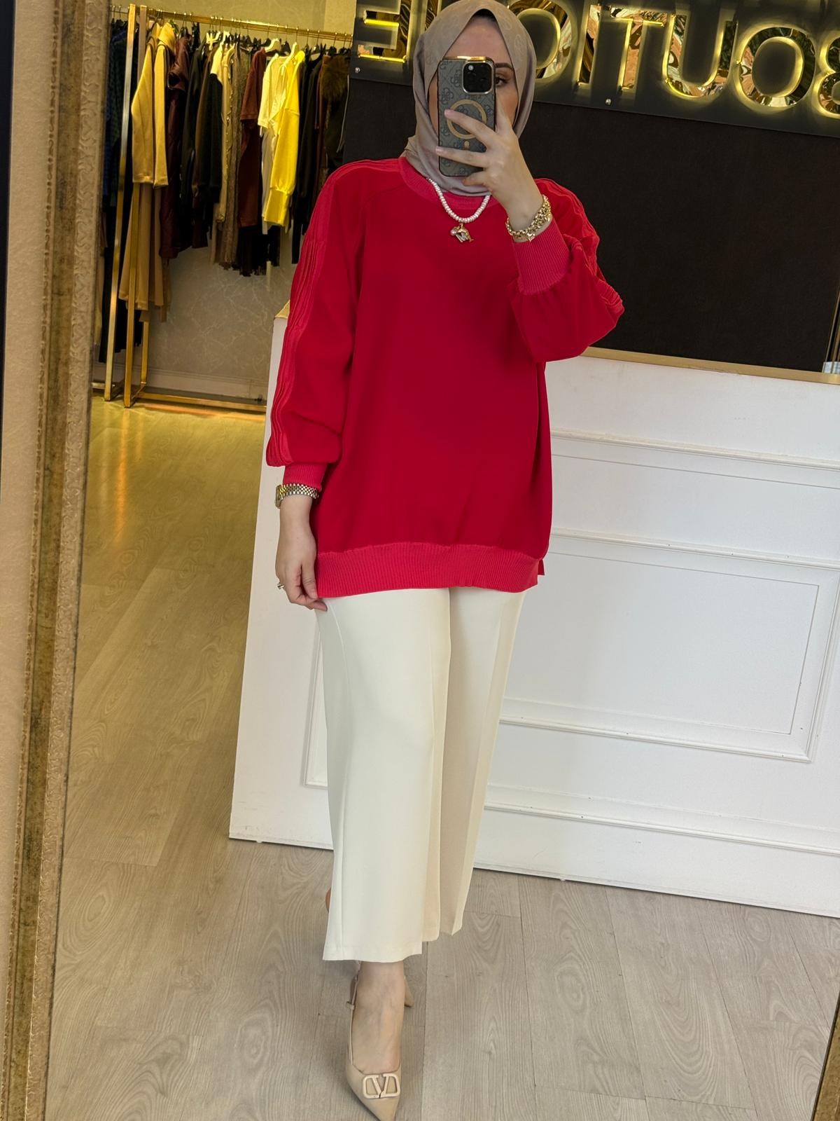 GHİSA Şifon Mix Triko Rahat Tunik