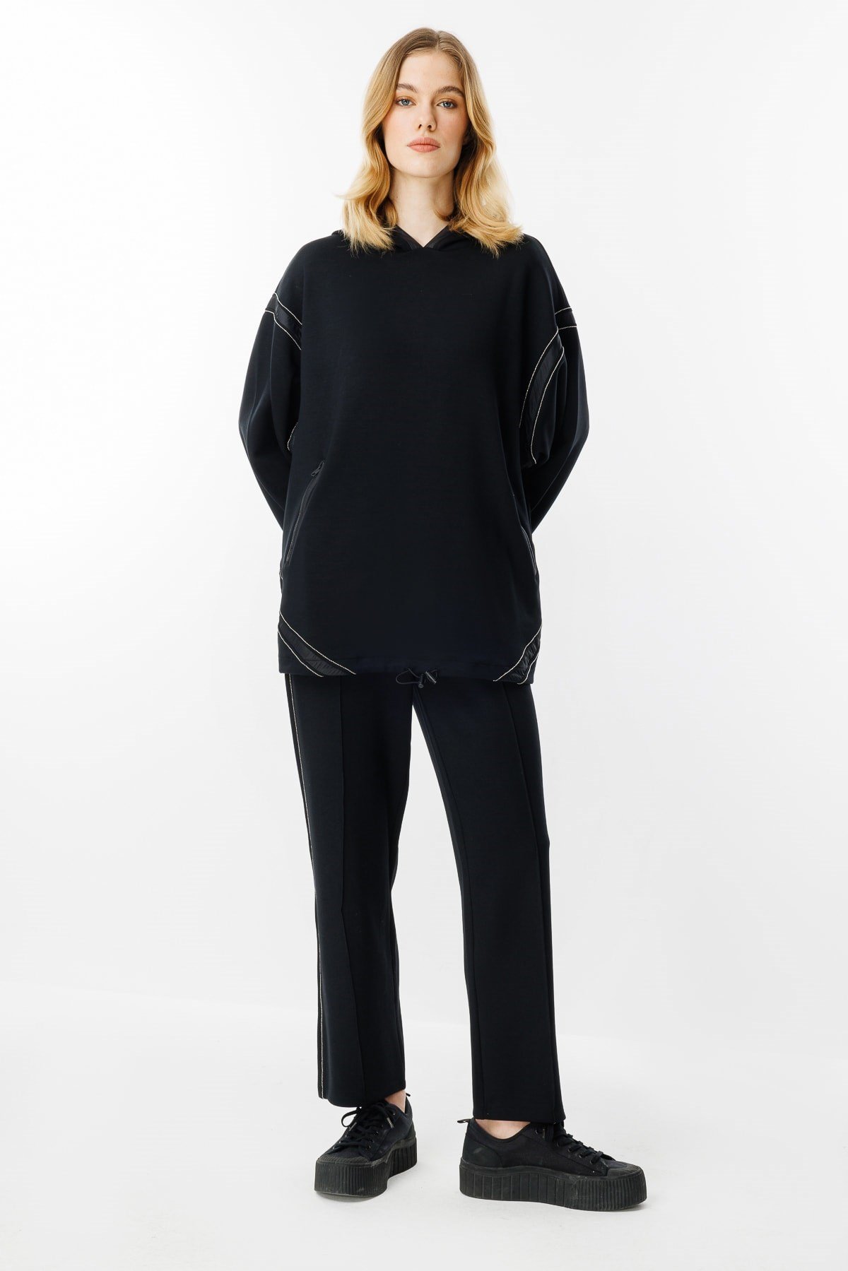 GHİSA Taş Detaylı Sweatshirt Pantolon Takım