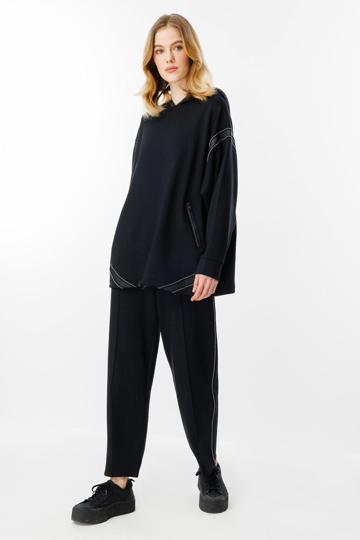 GHİSA Taş Detaylı Sweatshirt Pantolon Takım