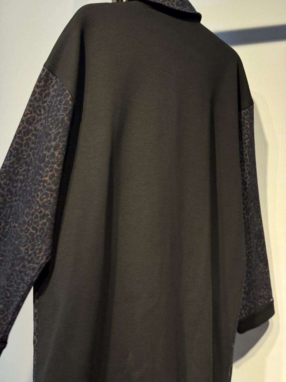 GHİSA Uğur Böceği Bronş Hediyeli Leopar Desenli Kumaş Gömlek Pantolon Takım