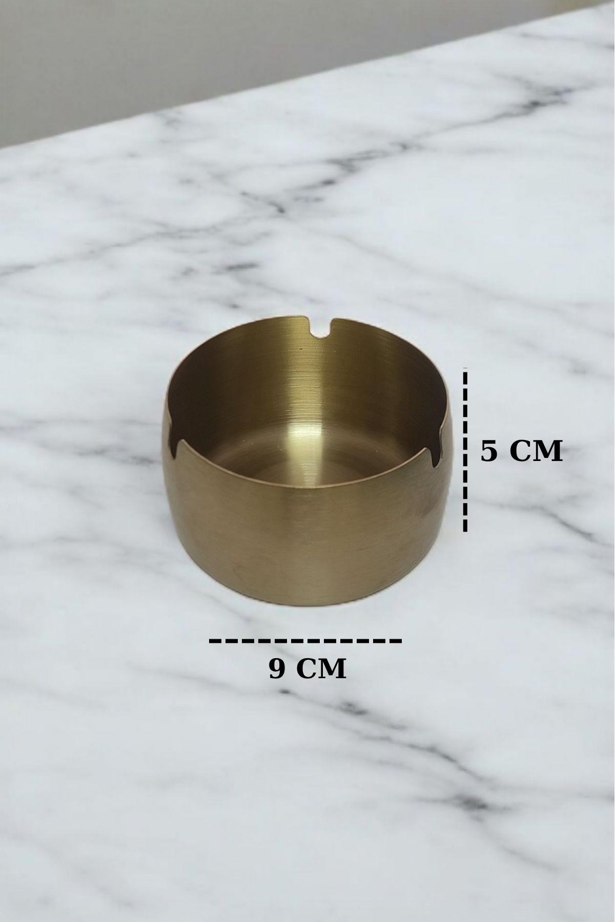 Gold Dekoratif Metal Paslanmaz Çelik Küllük