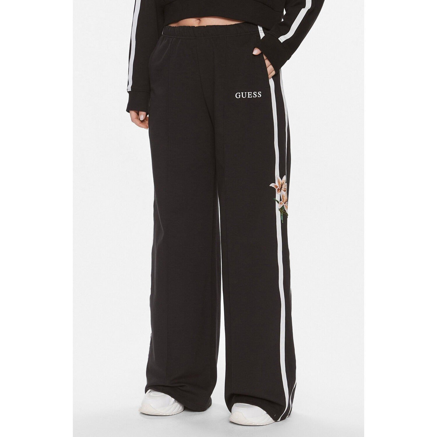 GUESS Çiçek nakış işlemeli düz kesim pantolon