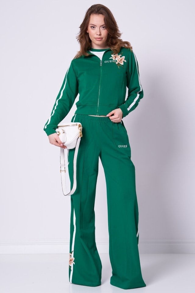 GUESS Çiçek nakış işlemeli düz kesim pantolon