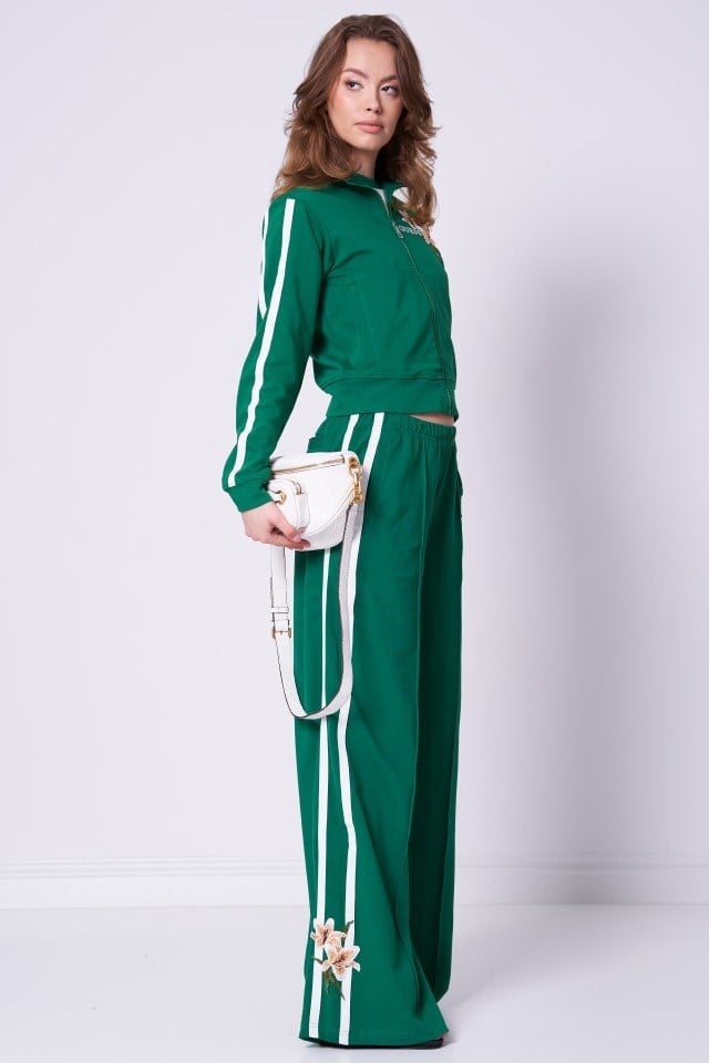 GUESS Çiçek nakış işlemeli düz kesim pantolon