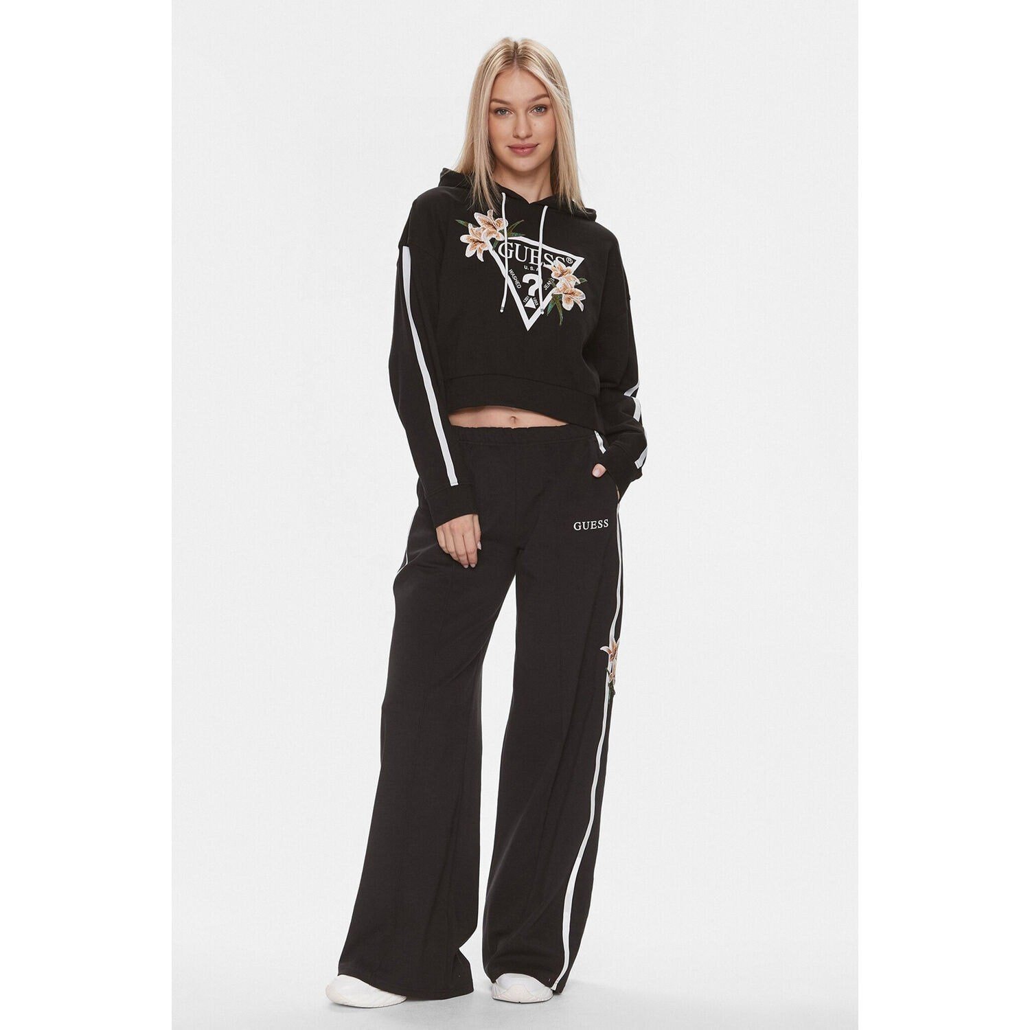 GUESS Çiçek nakış işlemeli düz kesim pantolon
