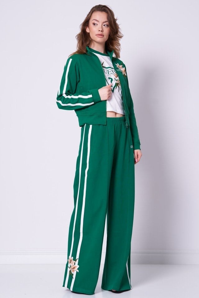 GUESS Çiçek nakış işlemeli düz kesim pantolon