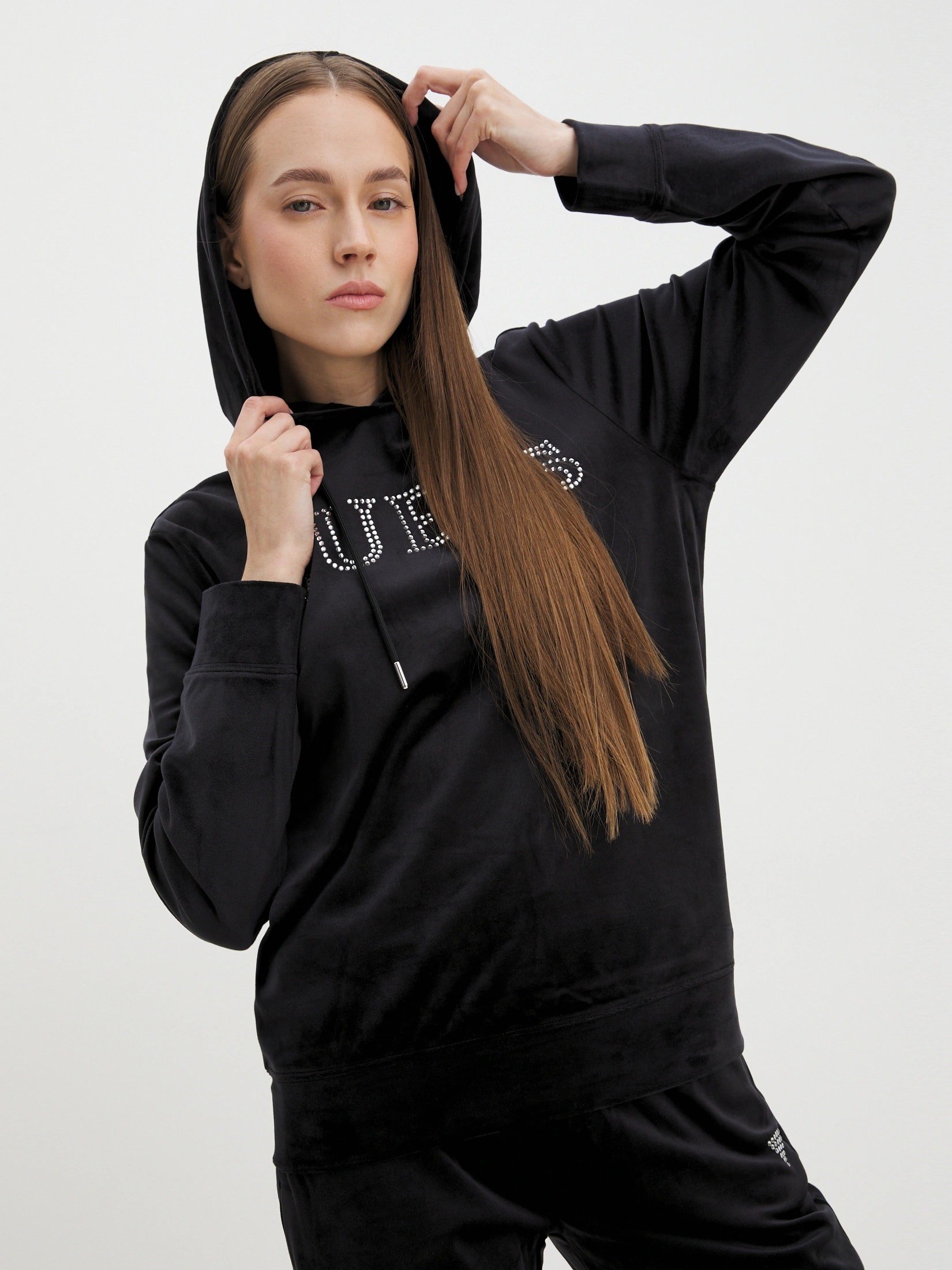 GUESS Önde taşlı logolu sweatshirt