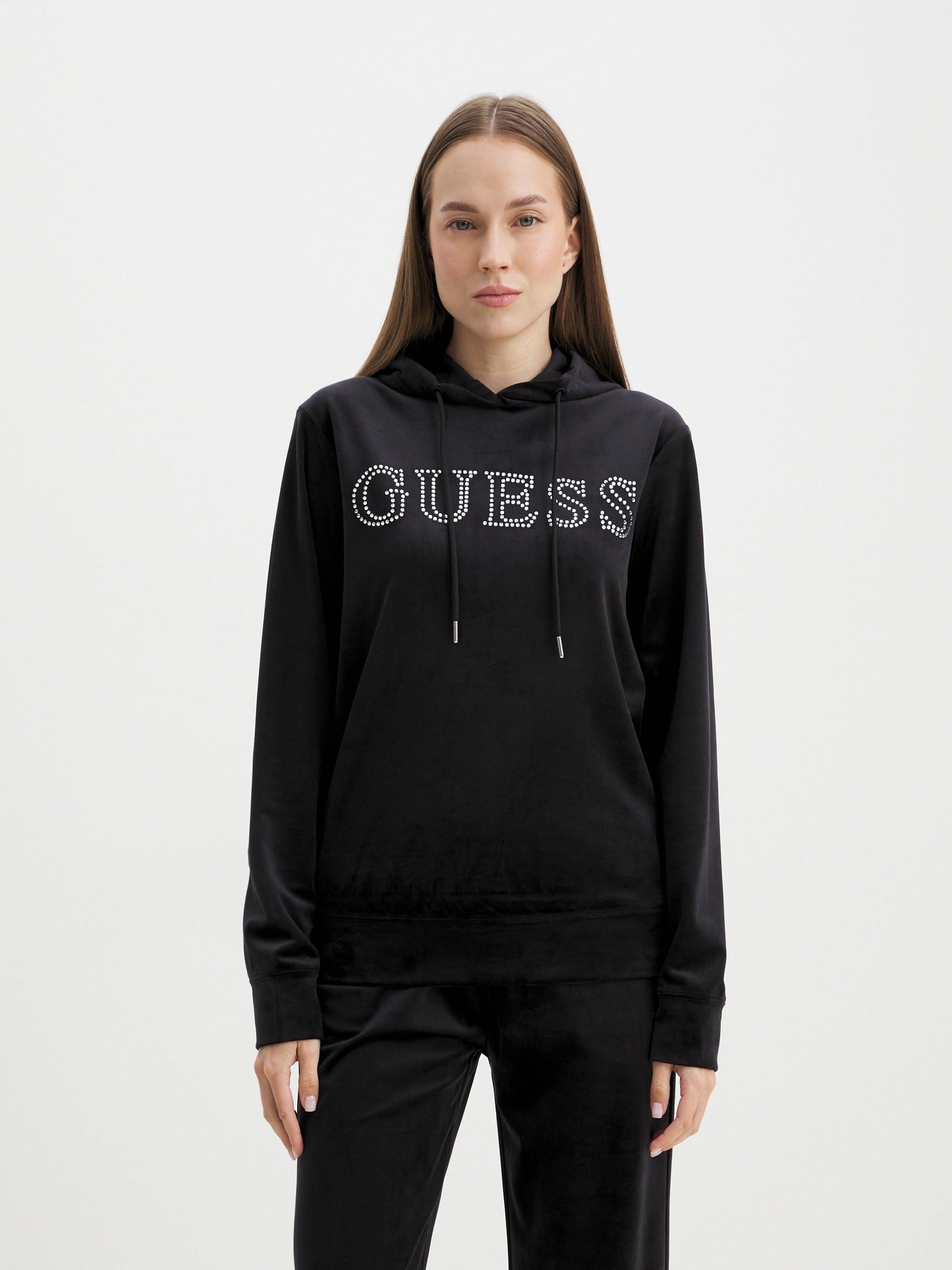 GUESS Önde taşlı logolu sweatshirt