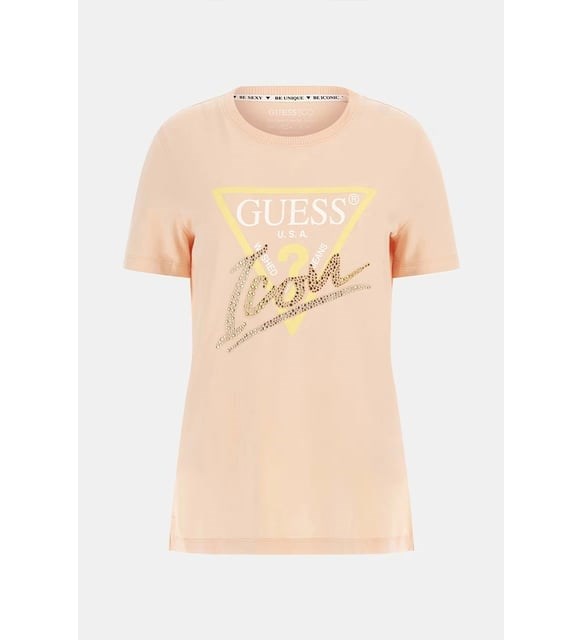 GUESS TAŞ AMBLEMLİ TSHİRT