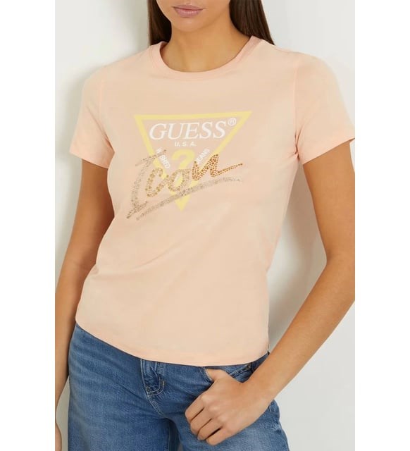GUESS TAŞ AMBLEMLİ TSHİRT