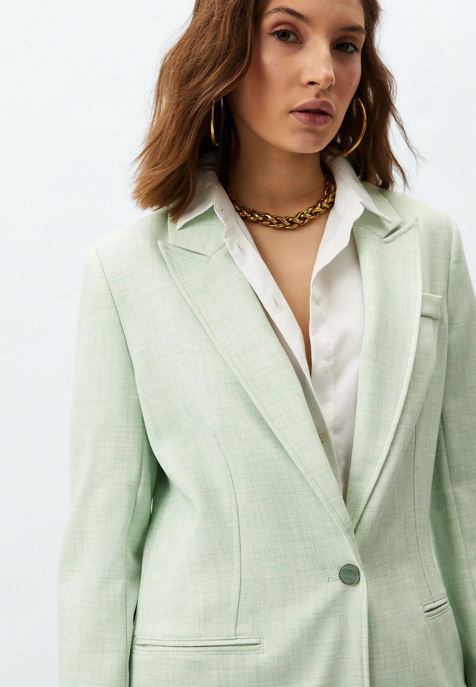 GUESS Tek sıra düğmeli blazer ceket