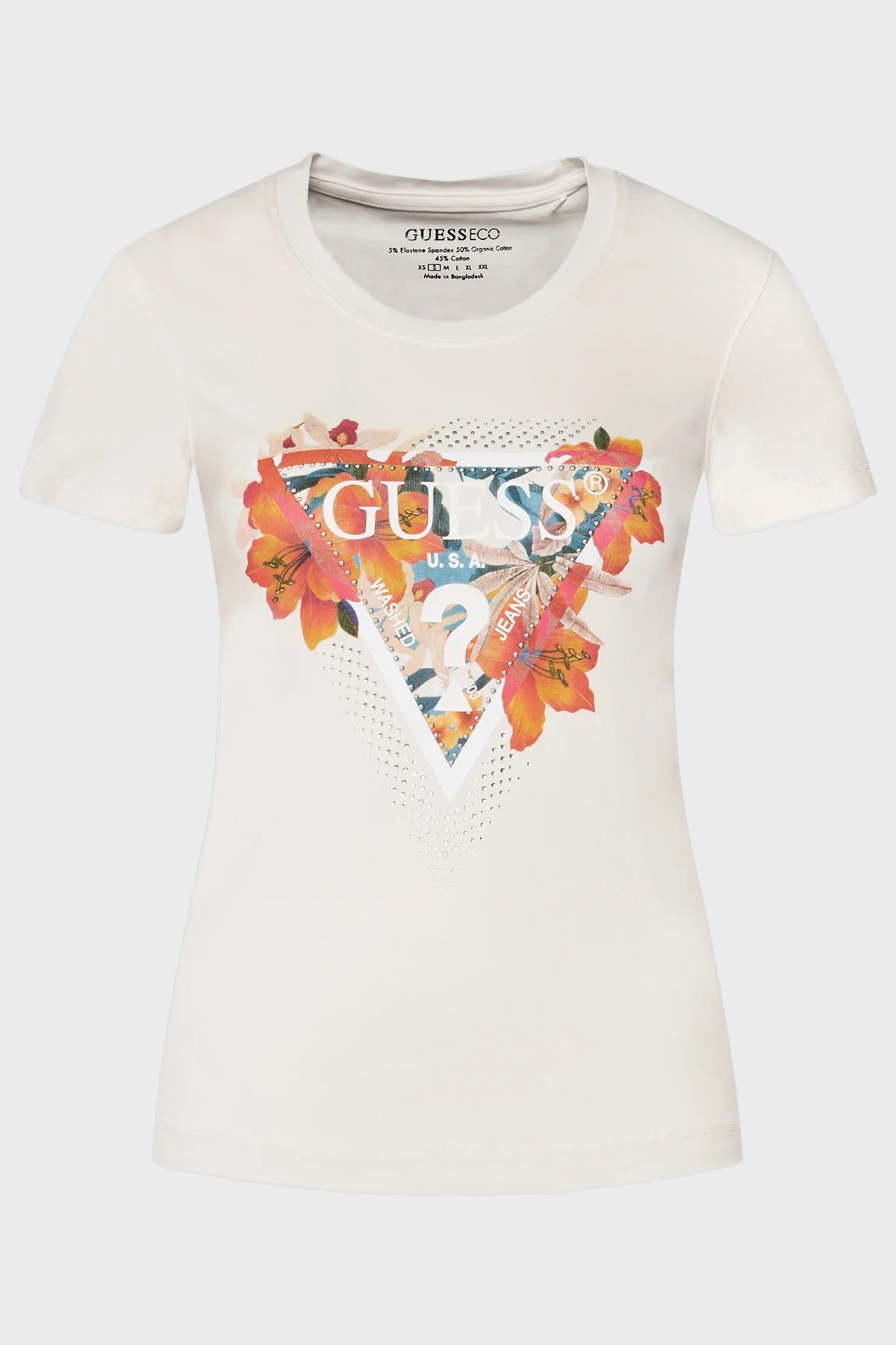 GUESS Tropical Pamuklu Slim Fit Tshirt