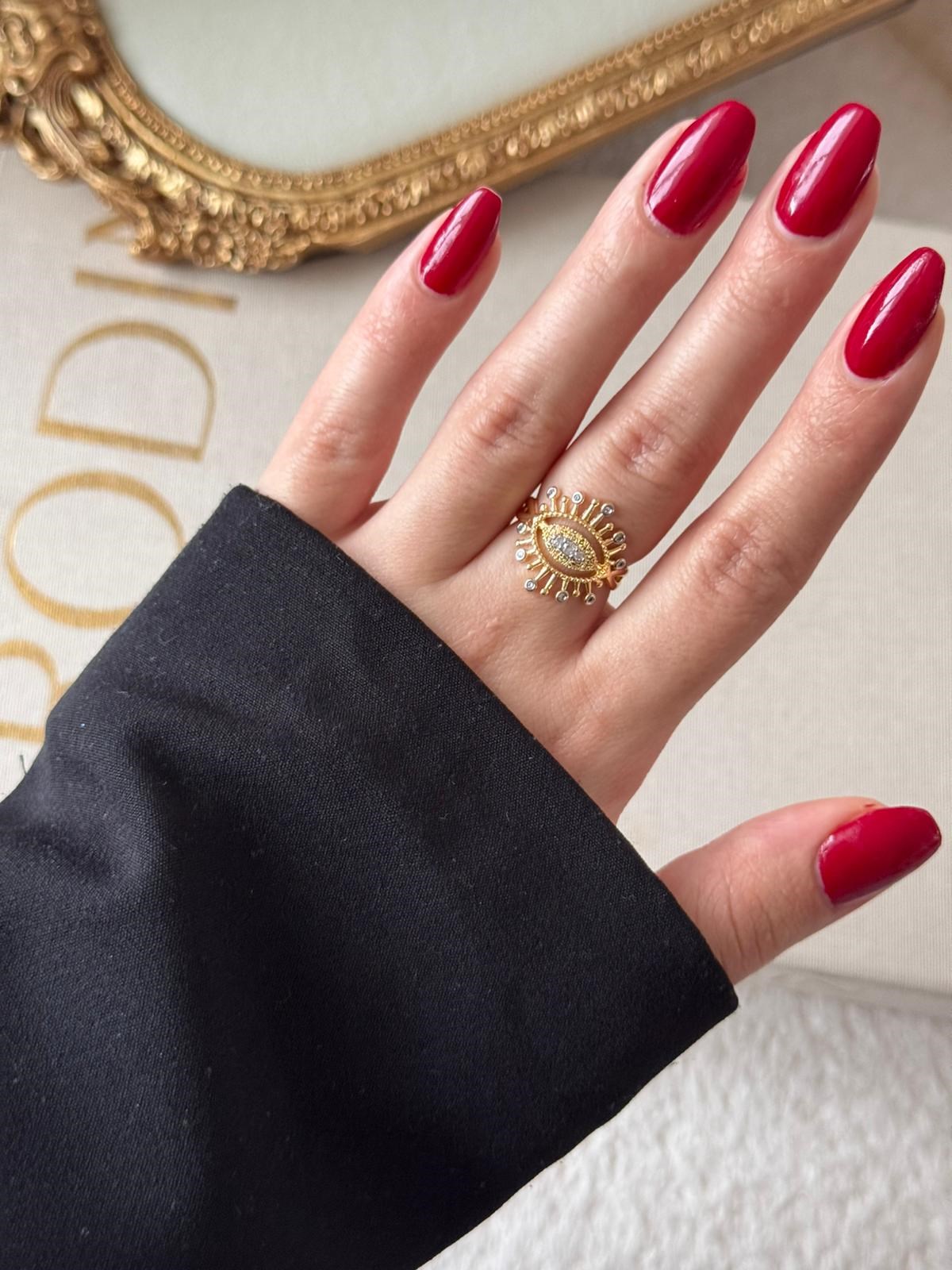 Güneşli Eye Gold Yüzük
