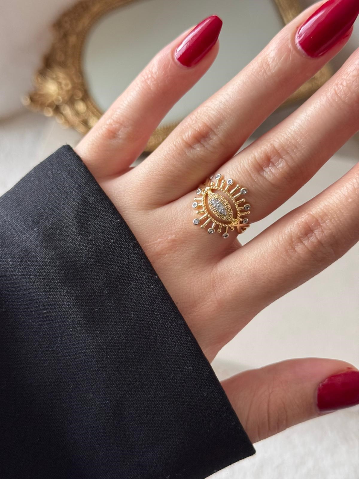 Güneşli Eye Gold Yüzük