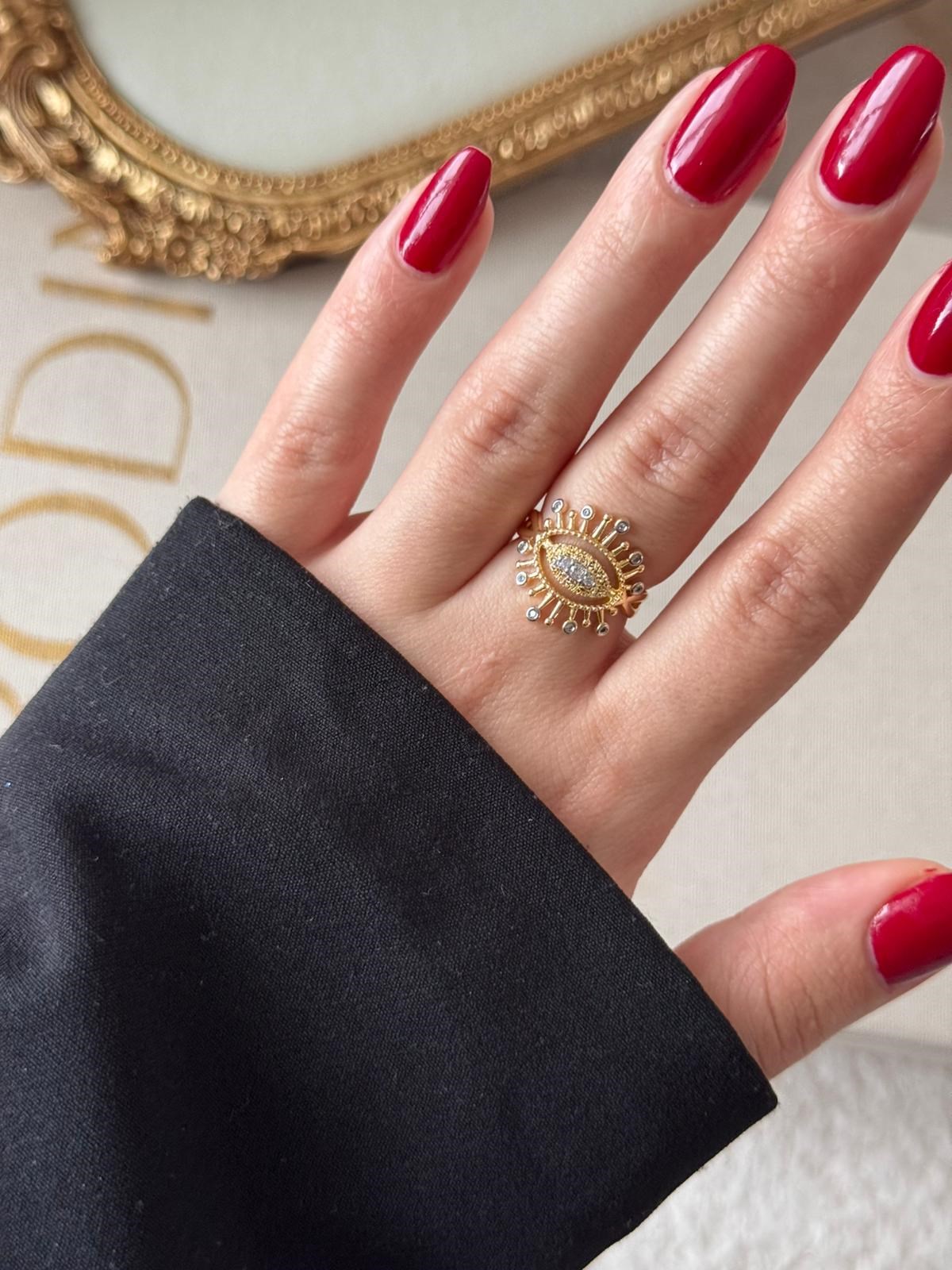 Güneşli Eye Gold Yüzük