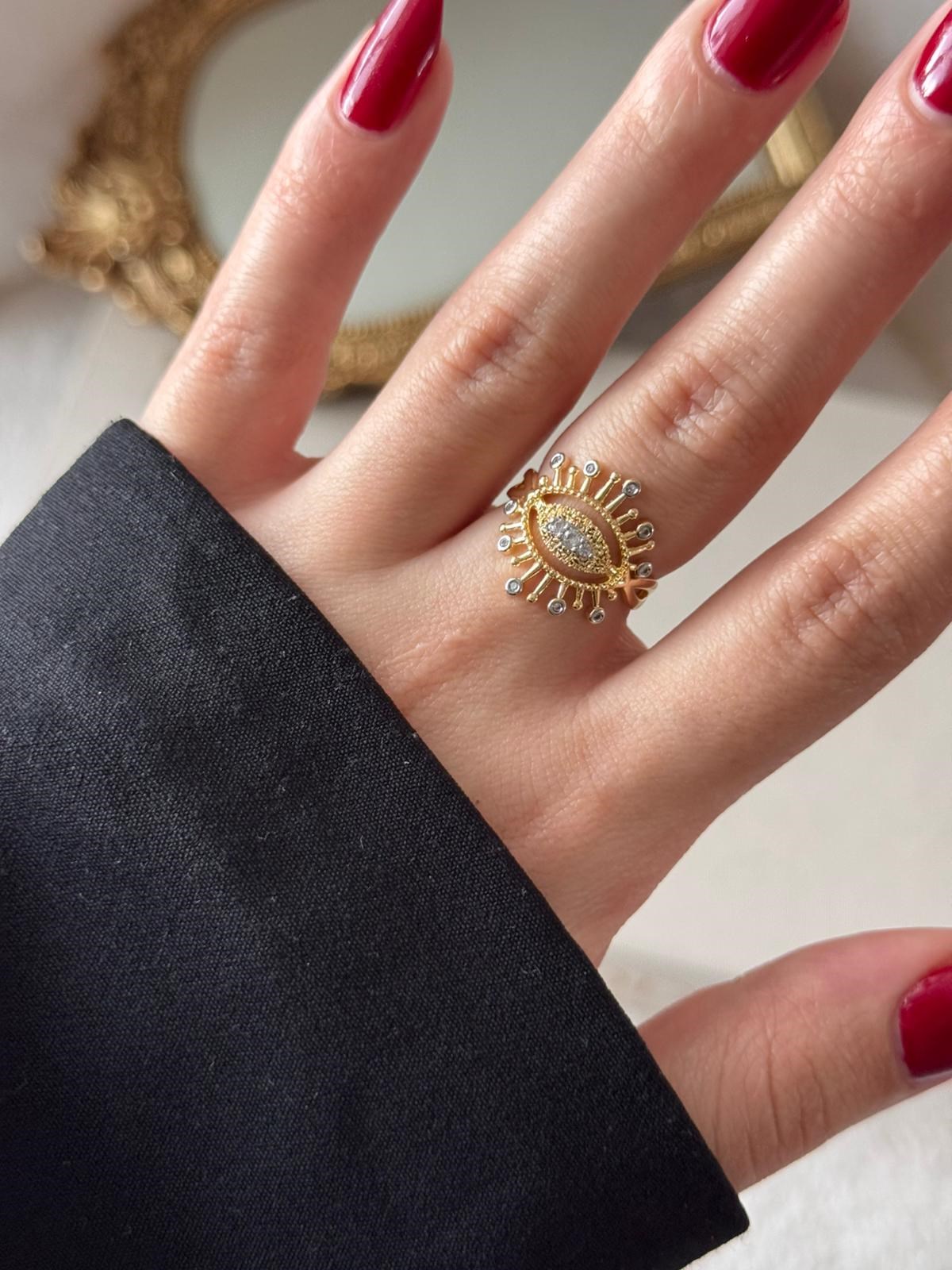 Güneşli Eye Gold Yüzük