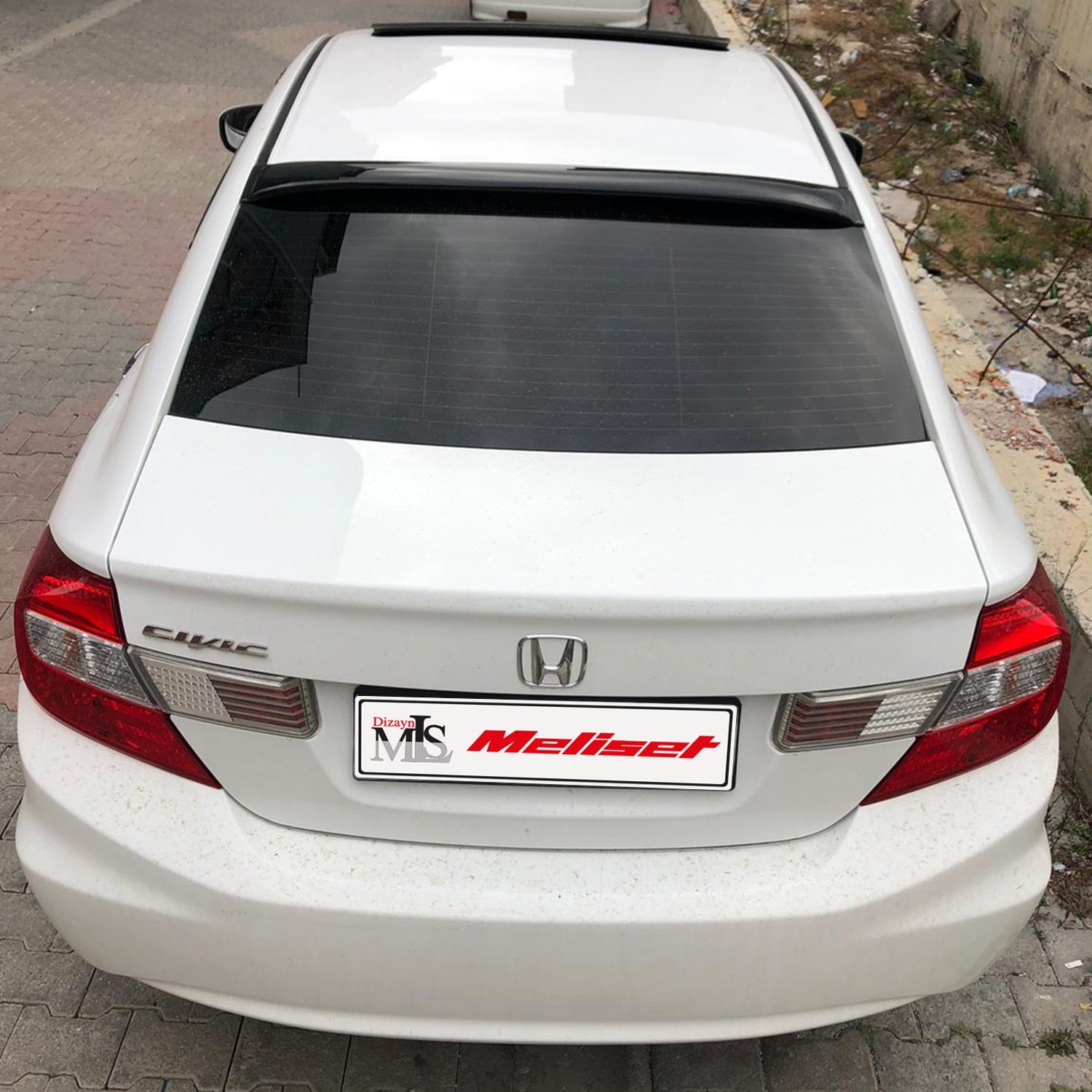 Honda Civic İnce Model Arka Cam Üstü Spoiler 2012-2016 Yılı ve Arasına Uyumludur