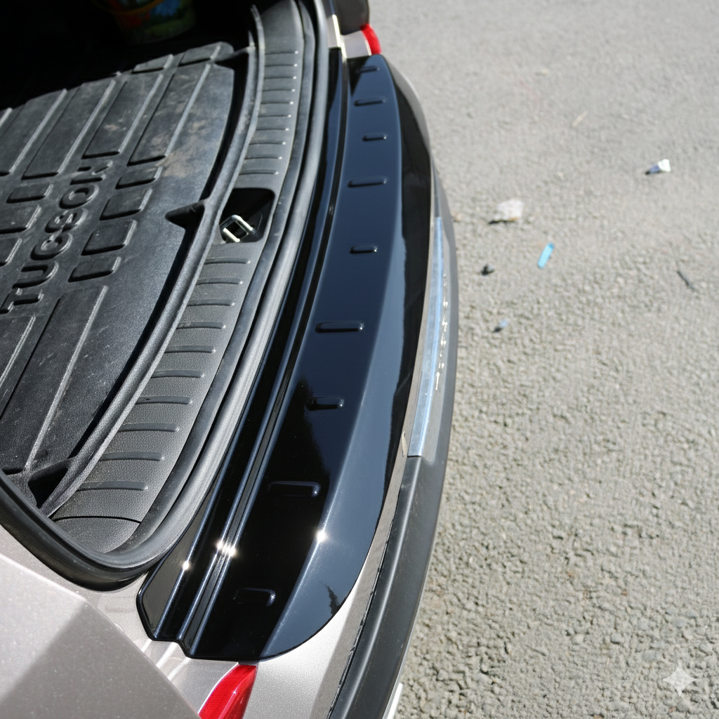 Hyundai Tucson Parlak Siyah Arka Tampon Eşiği 2016-2018 Yılı ve Arasına Uyumludur