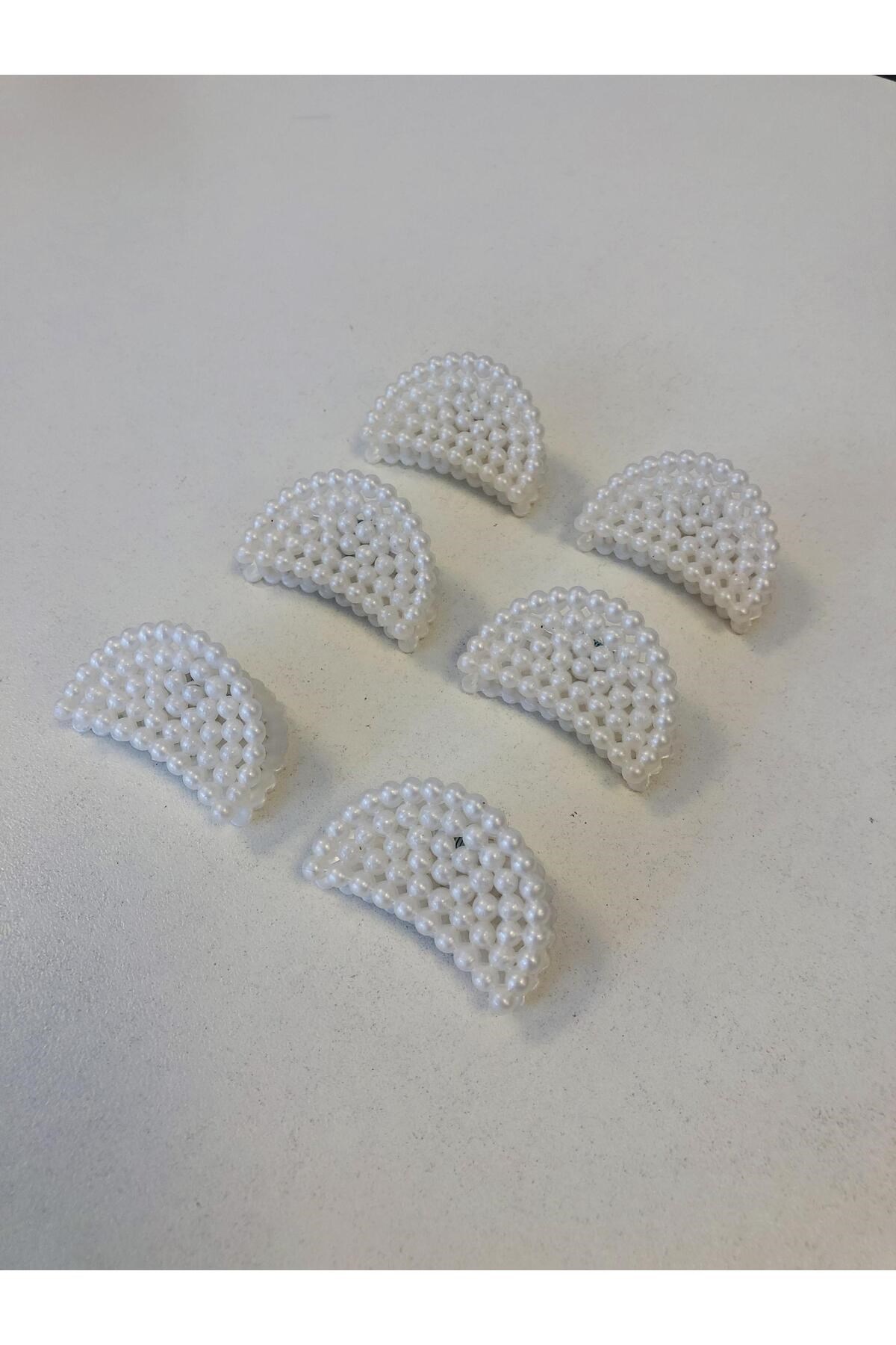 İnci Model 6 Adet Küçük Boy 5 Cm Mandal Toka Seti