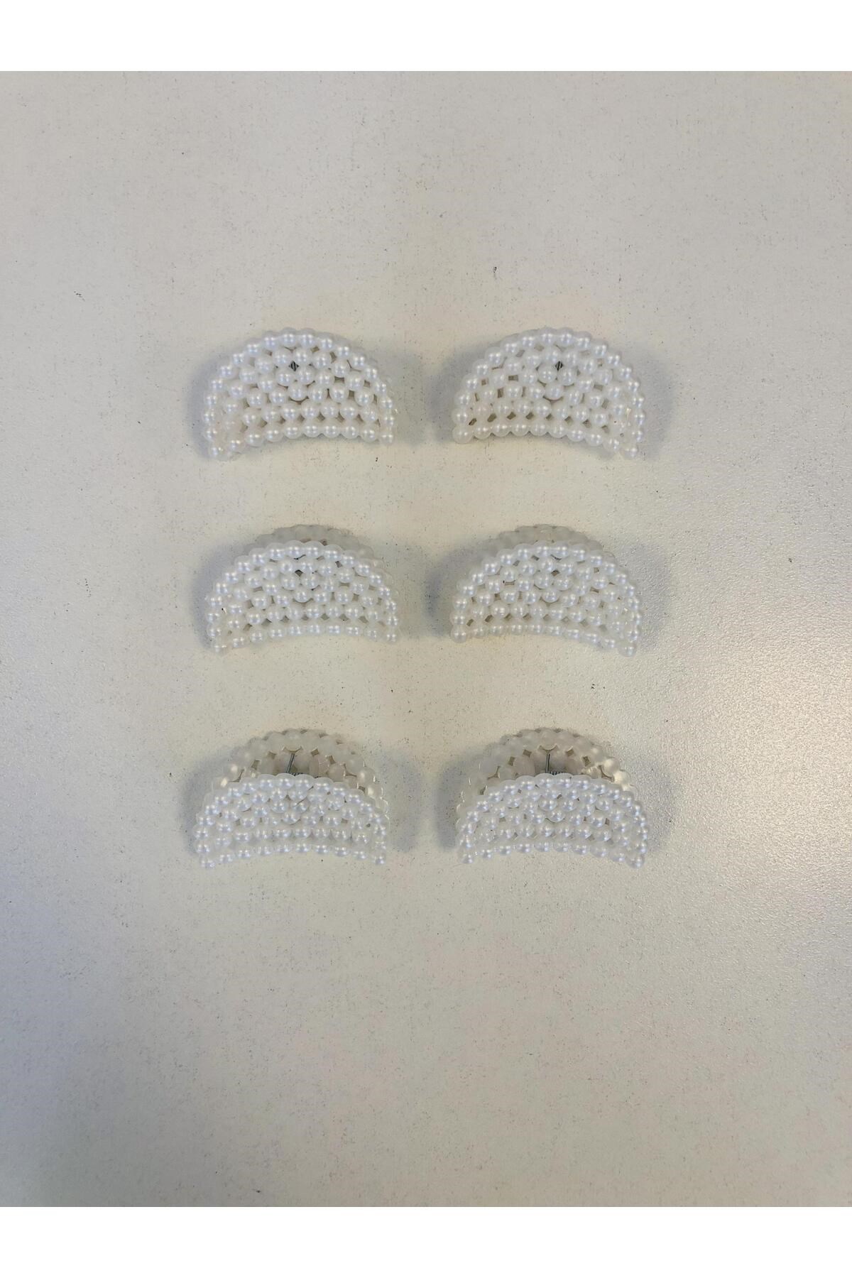 İnci Model 6 Adet Küçük Boy 5 Cm Mandal Toka Seti