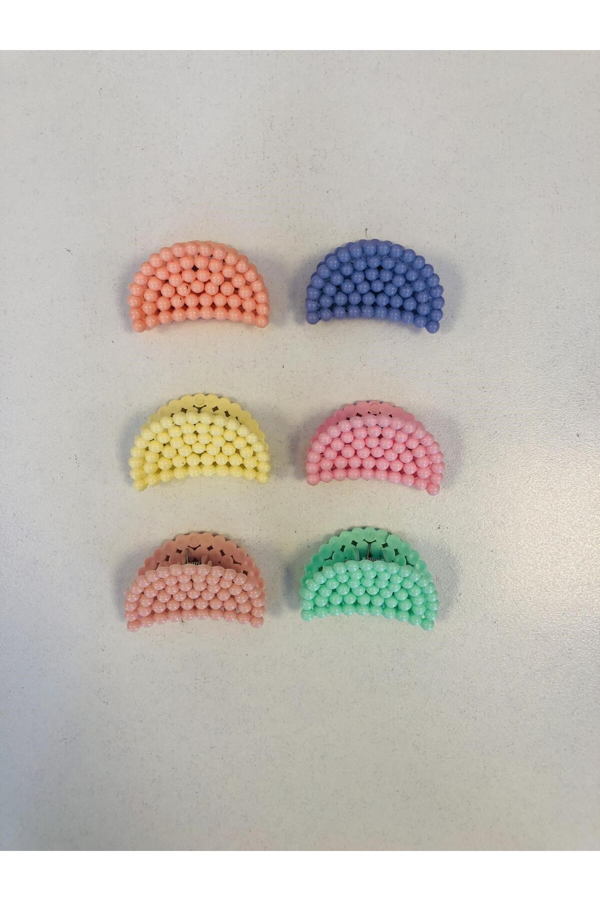 İnci Model 6 Adet Küçük Boy 5 Cm Mandal Toka Seti