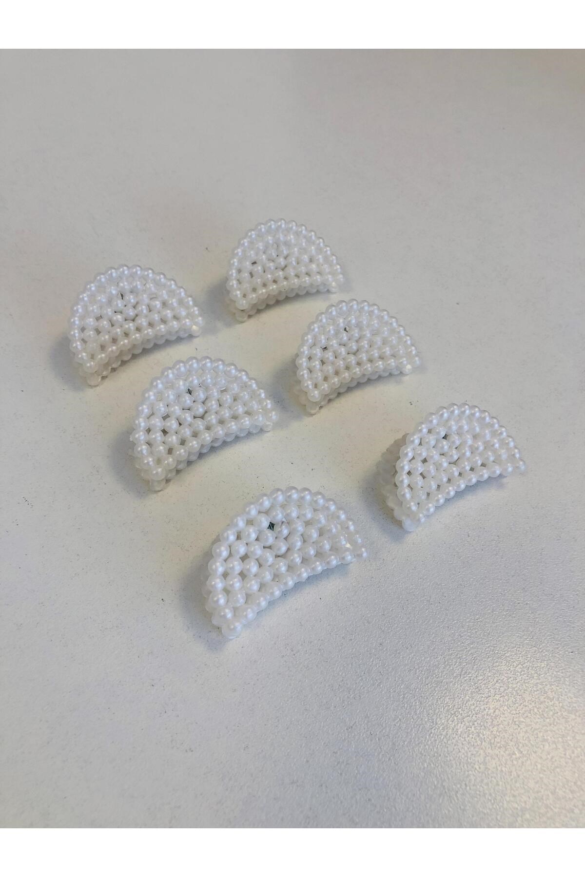 İnci Model 6 Adet Küçük Boy 5 Cm Mandal Toka Seti