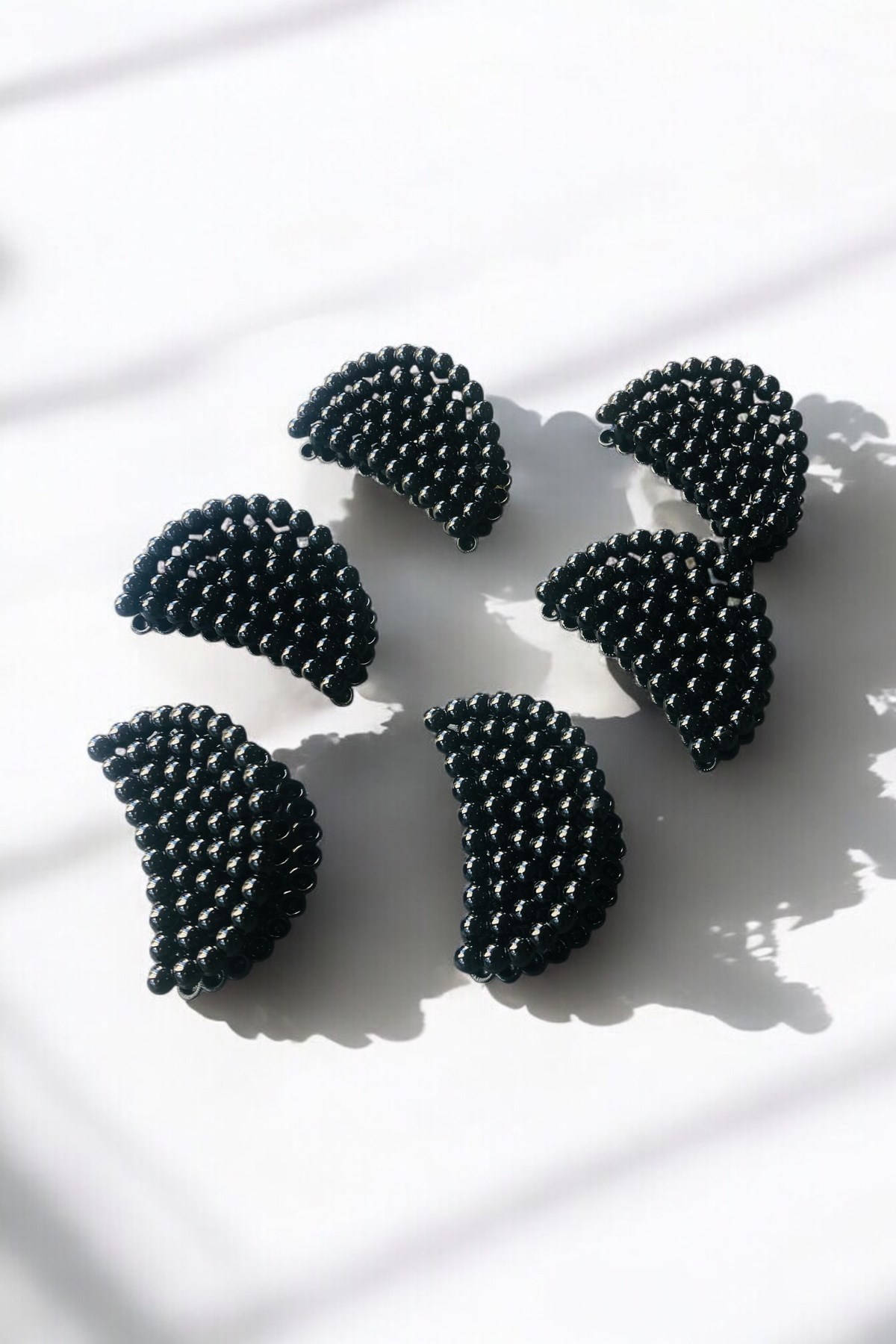 İnci Oval Model Beyaz Renkli Mandal Toka 5 cm 1 Adet