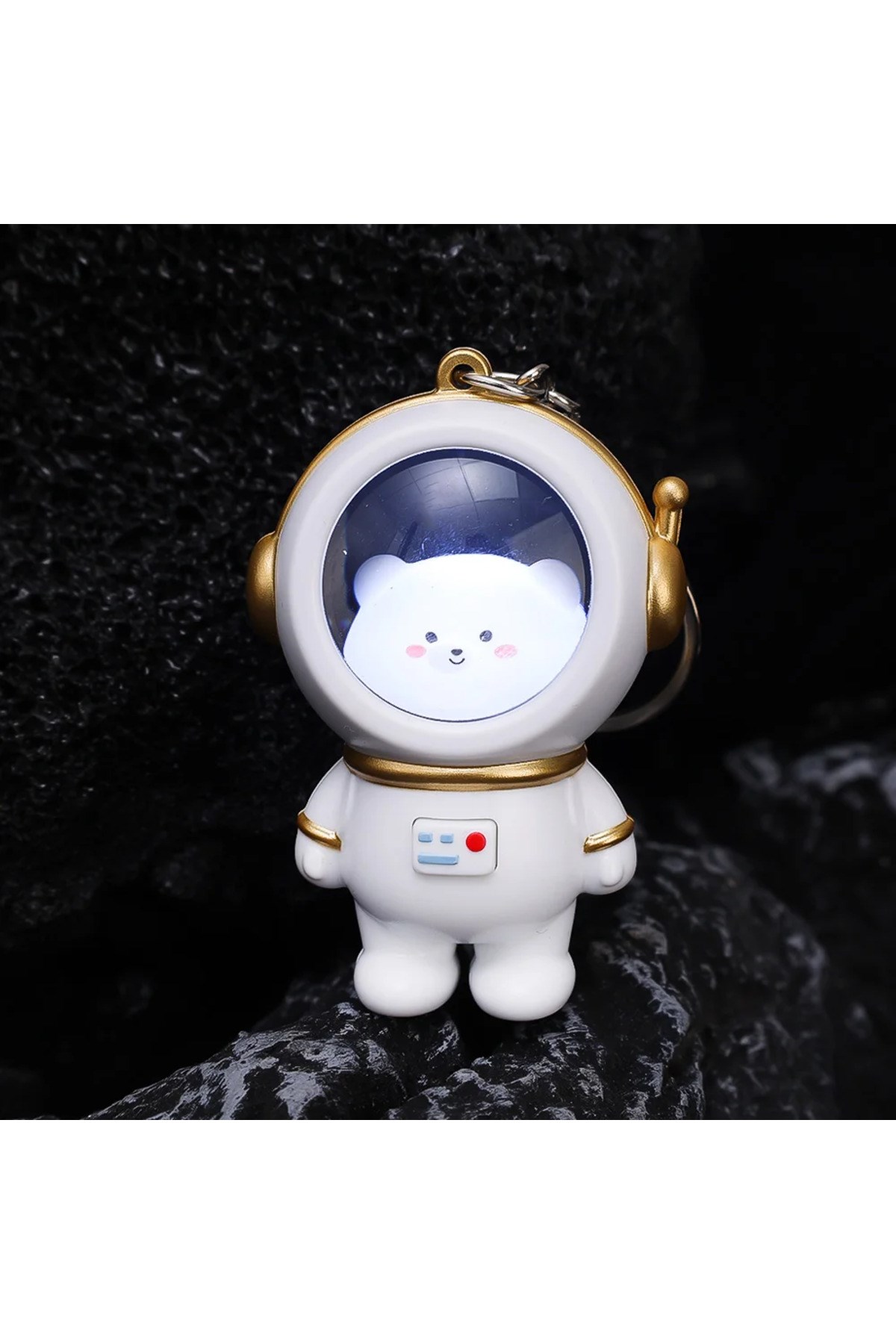 Işıklı 1 Adet Astronot Kedi Veya Panda Model Anahtralık