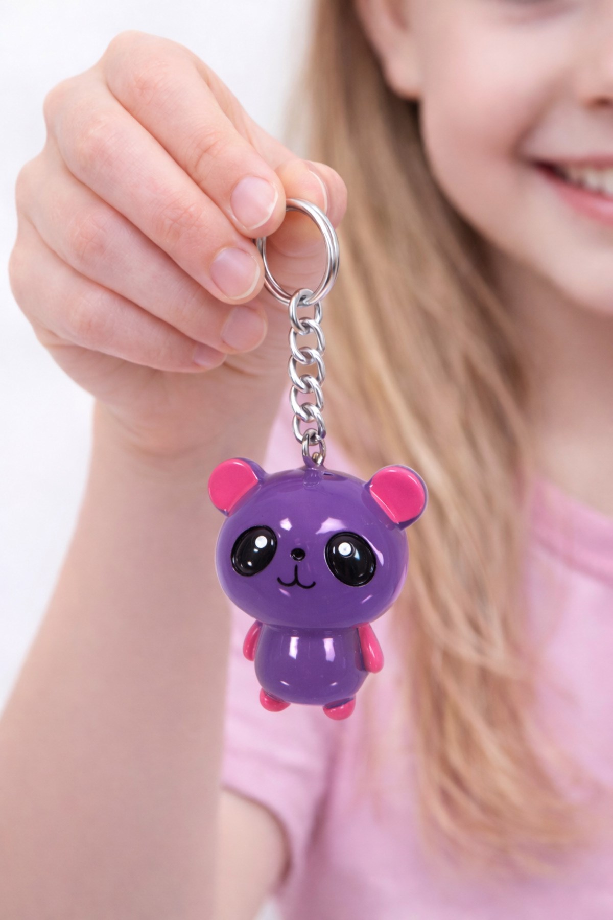 Işıklı Panda Anahtarlık Sallanınca Yanan Led Işıklı Anahtarlık Charm
