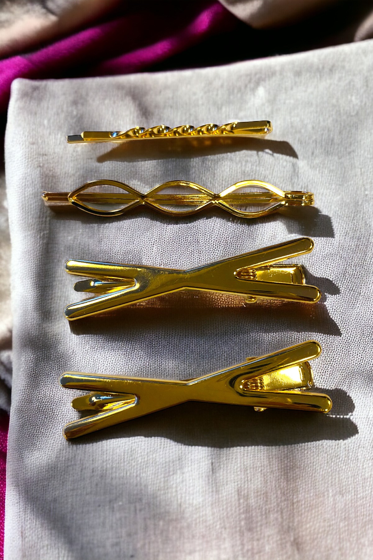 Kadın 6 Cm Gold Renk 2 Adet Firkete 2 Adet Pens Toka Seti