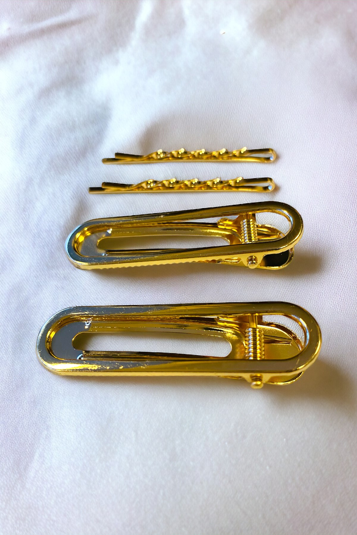 Kadın 6 Cm Gold Renk 2 Adet Firkete 2 Adet Pens Toka Seti