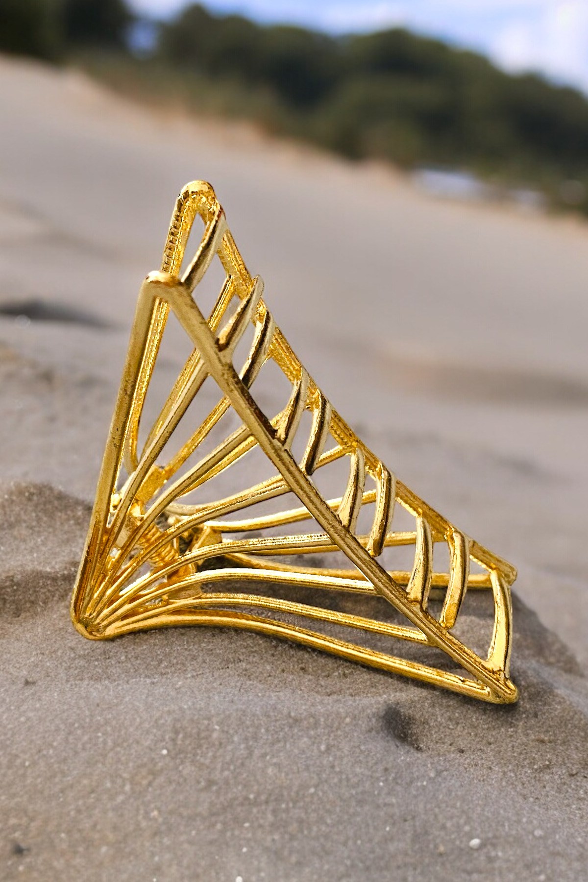Kadın 7 Cm Kararmaz Gold Metal Toka