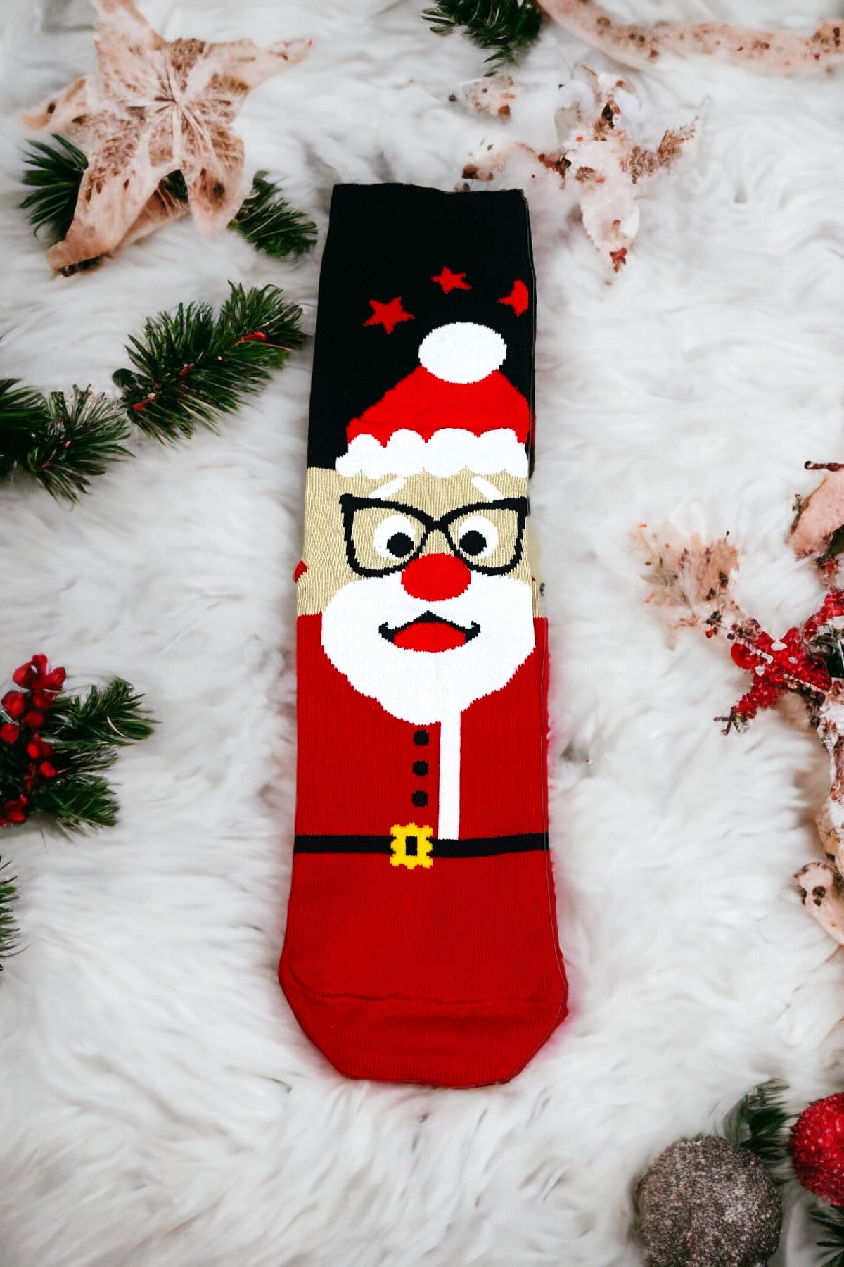 Kadın & Erkek Unisex Yeni Yıl Yılbaşı Soket Çorap