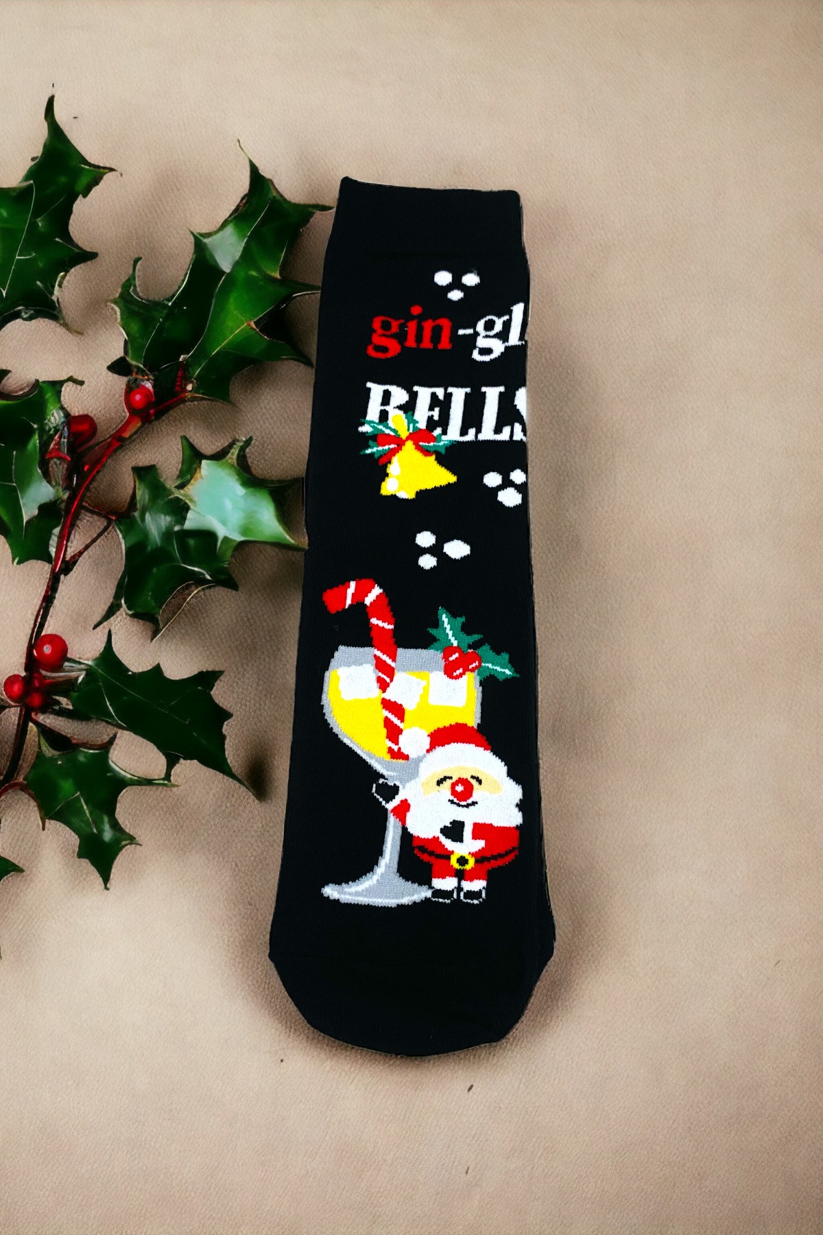 Kadın & Erkek Unisex Yeni Yıl Yılbaşı Soket Çorap