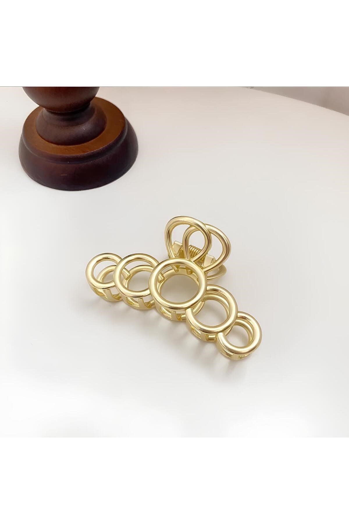 Kadın Halka Model Kararmaz 7 Cm Metal Toka