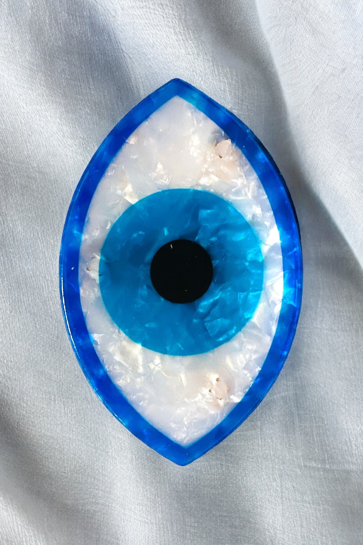 Kadın Nazar Boncuğu Model 8 Cm Kemik Göz Mandal Toka