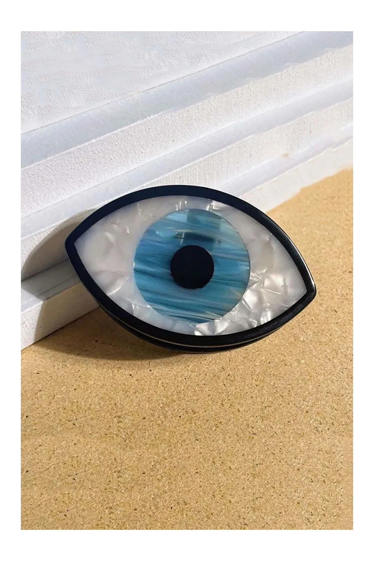 Kadın Nazar Boncuğu Model 8 Cm Kemik Göz Mandal Toka