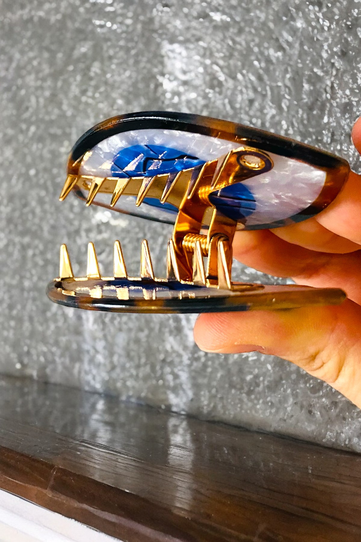 Kadın Nazar Boncuğu Model 8 Cm Kemik Göz Mandal Toka
