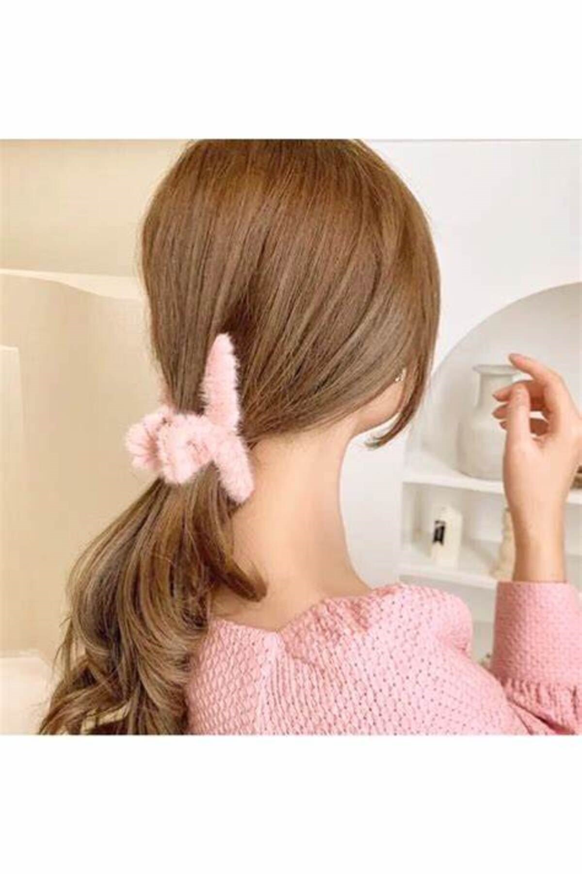 Kadın Peluş Model Büyük Boy Mandal Toka