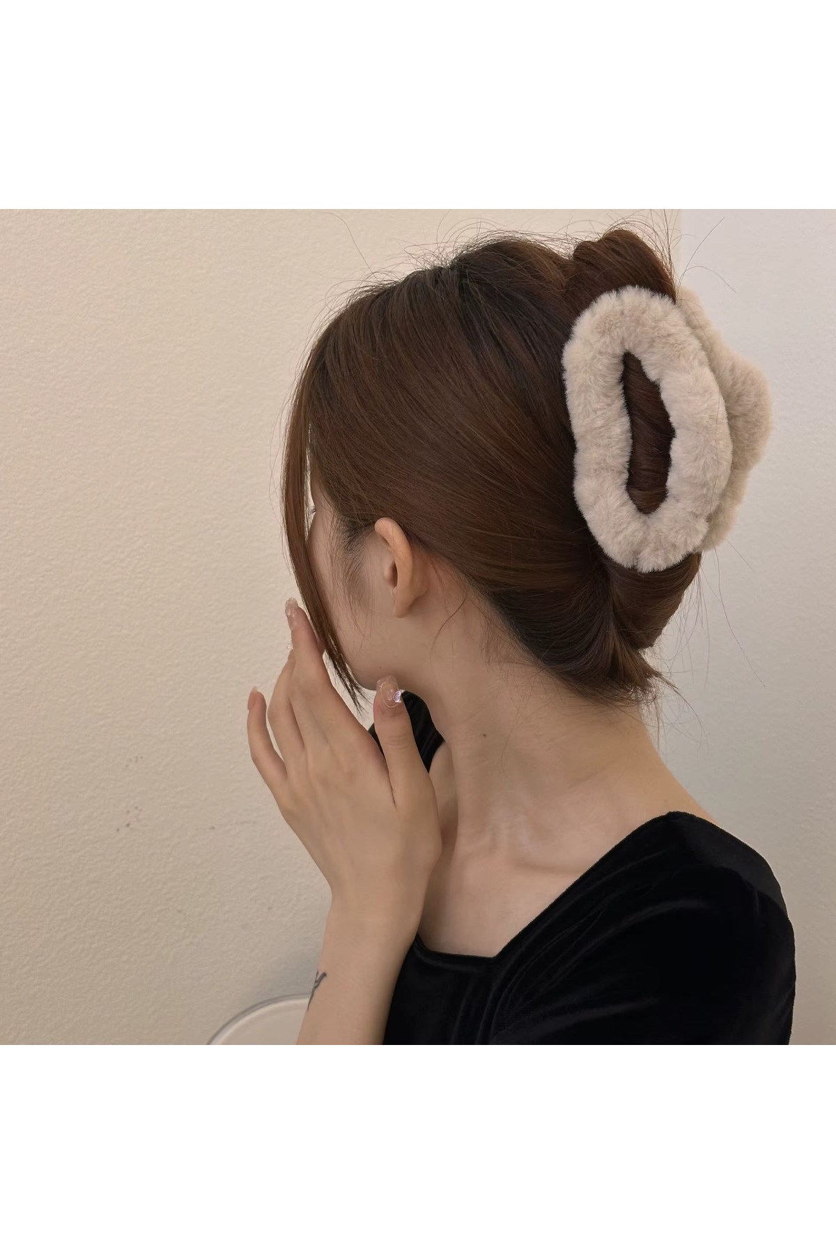 Kadın Peluş Model Büyük Boy Mandal Toka