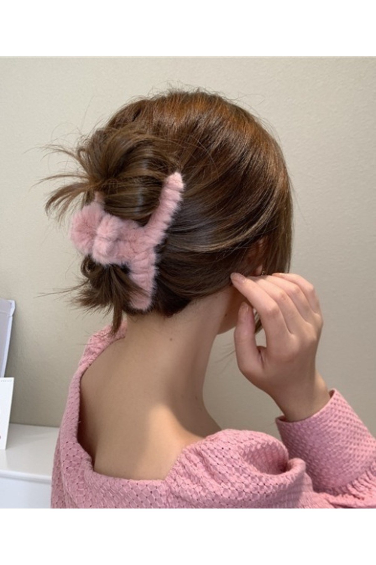 Kadın Peluş Model Büyük Boy Mandal Toka
