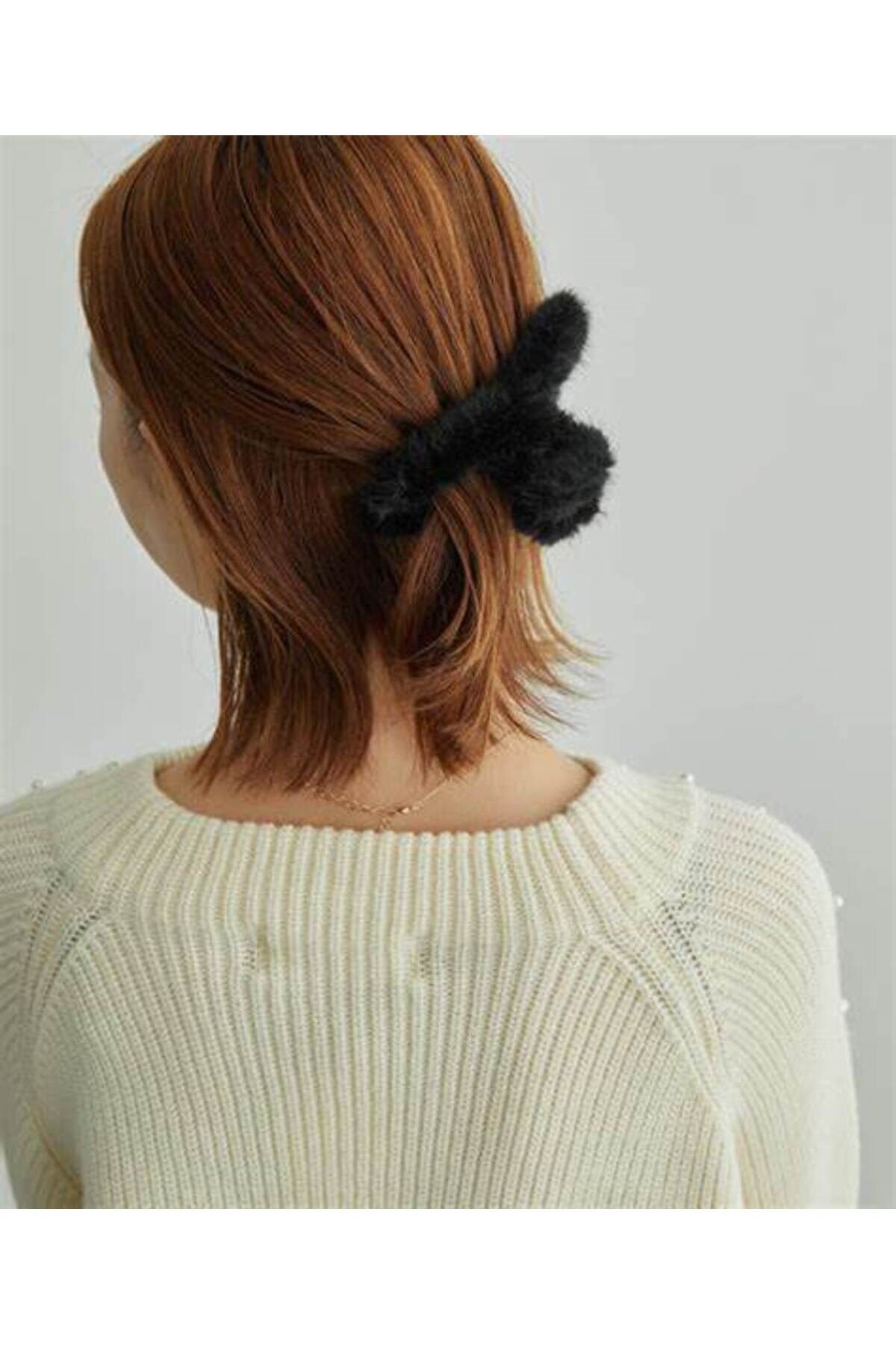 Kadın Peluş Model Büyük Boy Mandal Toka
