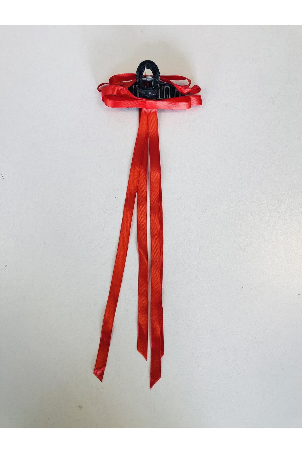 Kadın Renkli Kurdaleli Siyah Mandal Toka (10 Cm)