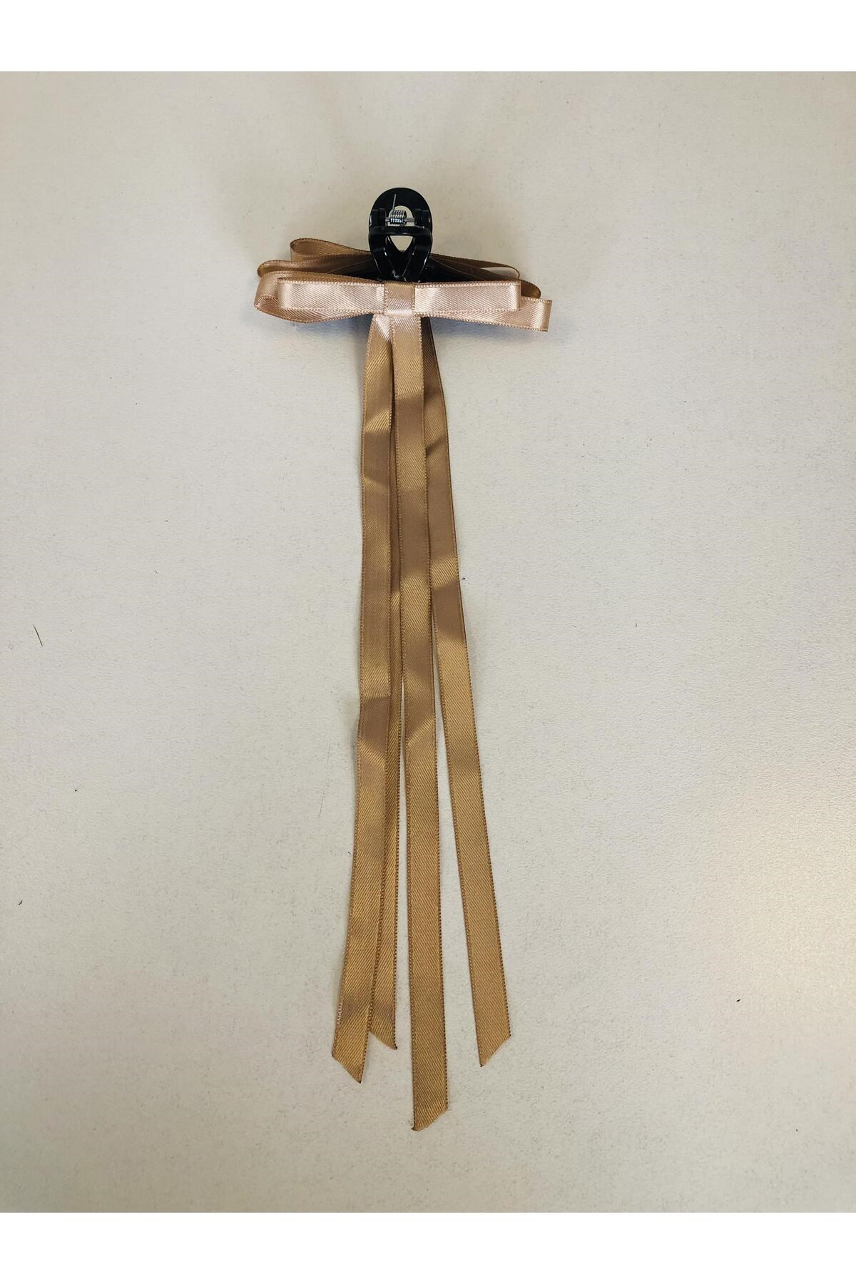 Kadın Renkli Kurdaleli Siyah Mandal Toka (10 Cm)