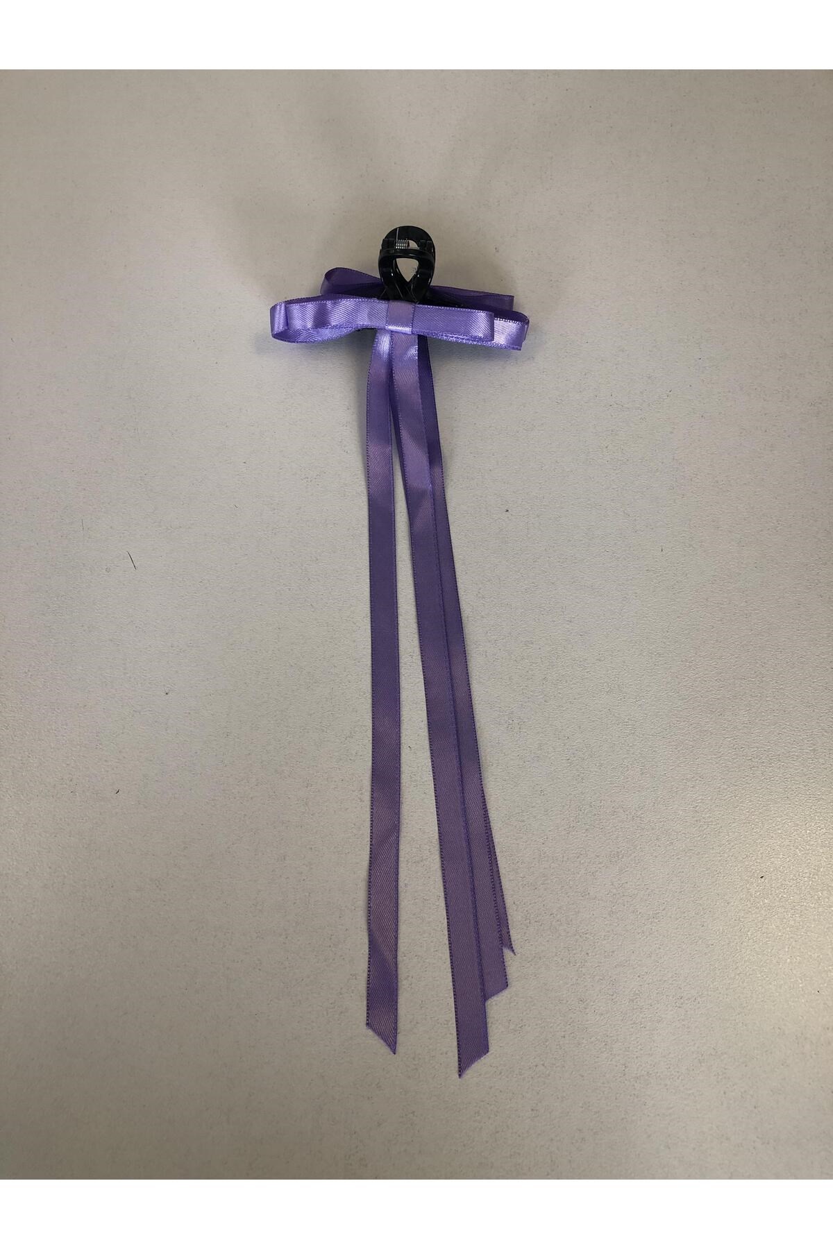 Kadın Renkli Kurdaleli Siyah Mandal Toka (10 Cm)