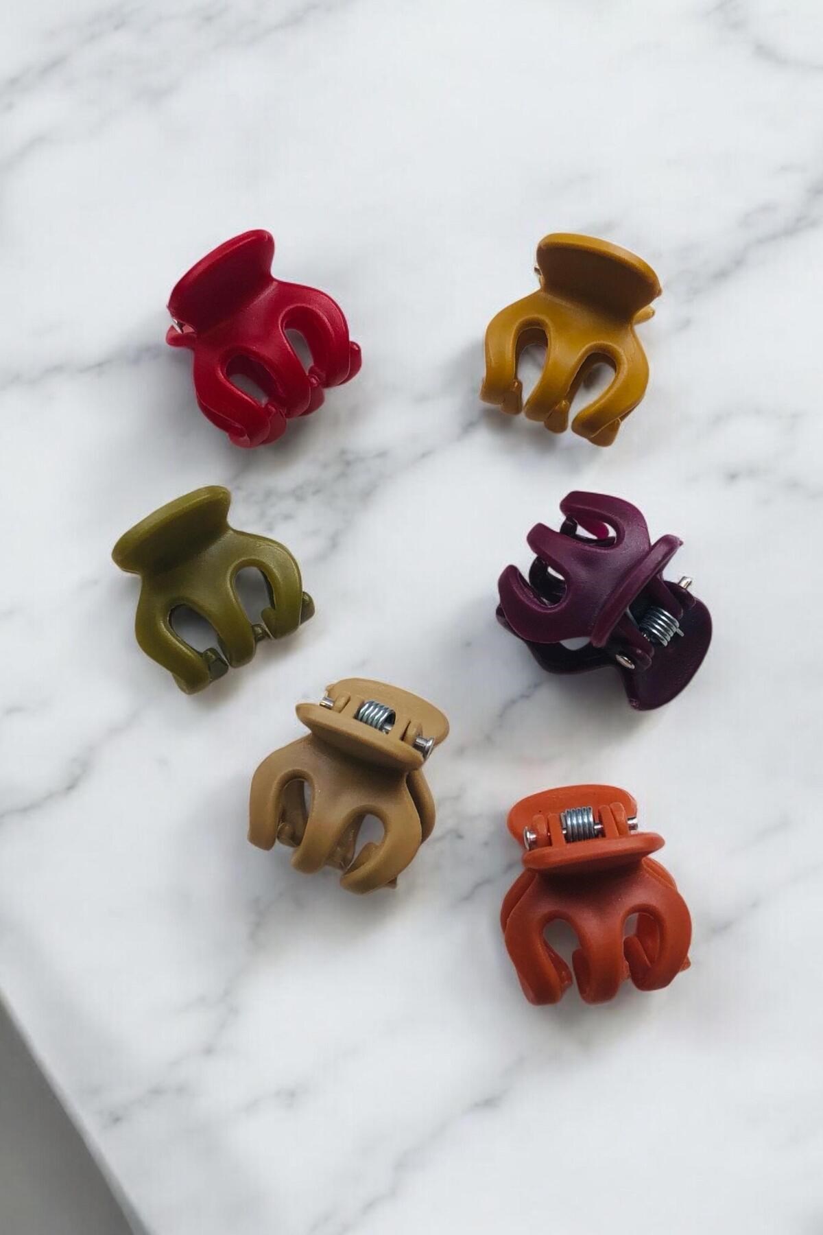 Kadın Ve Çocuk 6 Adet Minik ( 2 Cm ) Mandal Toka