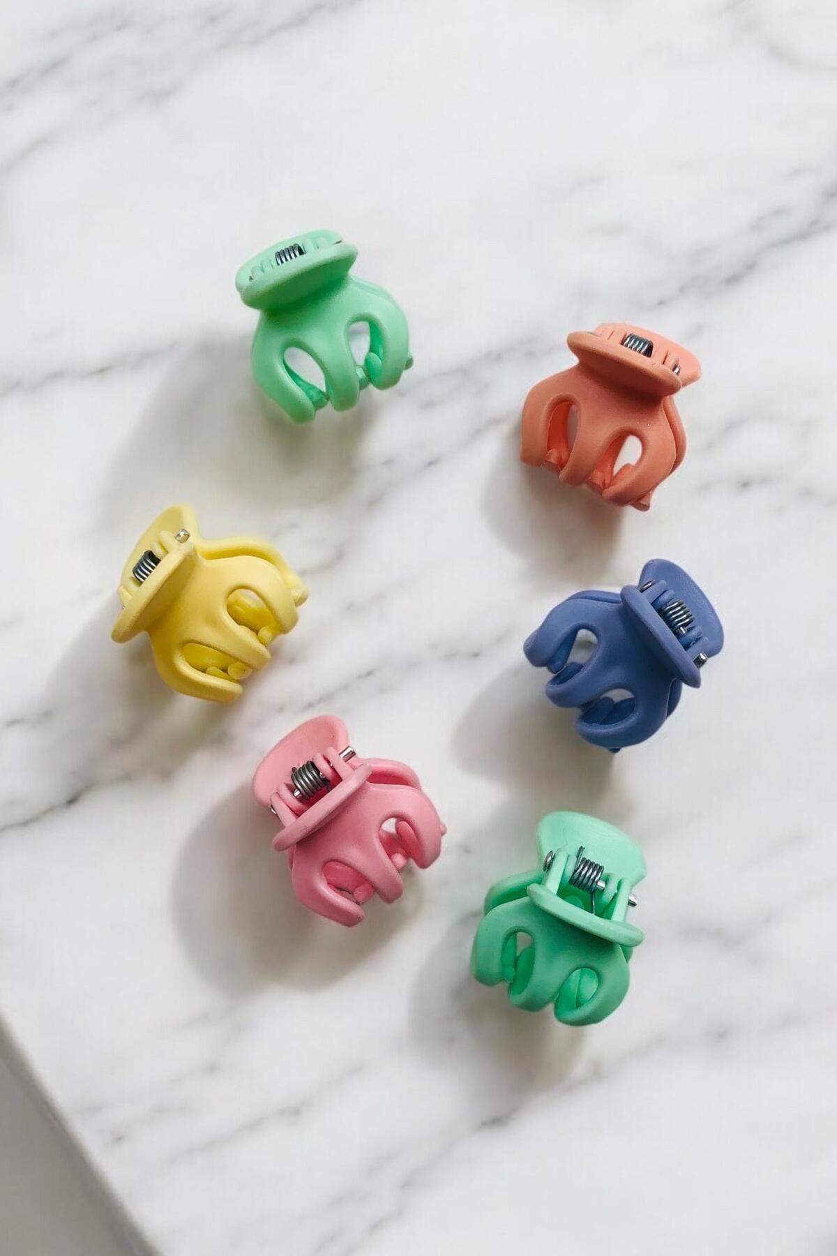Kadın Ve Çocuk 6 Adet Minik ( 2 Cm ) Mandal Toka