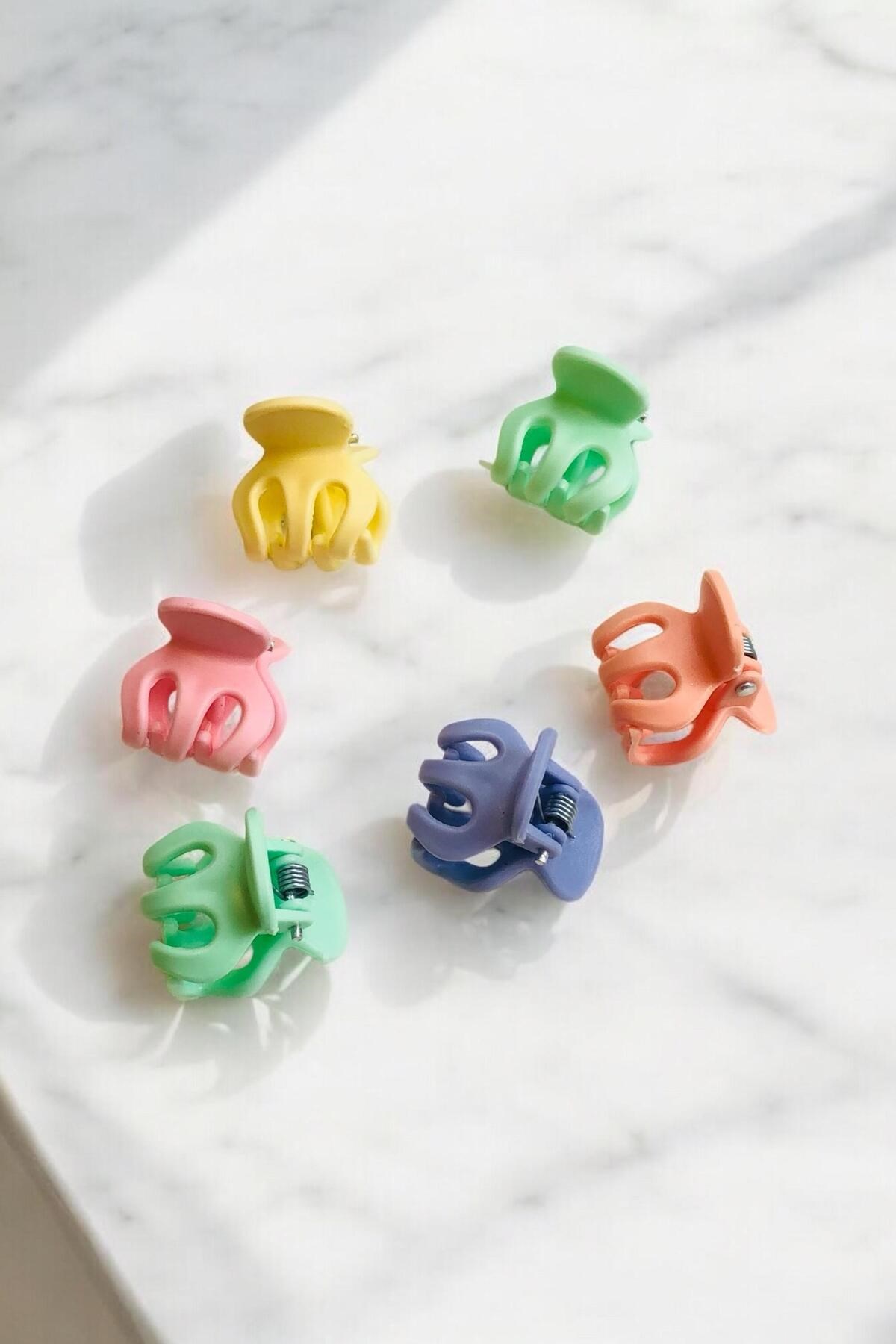 Kadın Ve Çocuk 6 Adet Minik ( 2 Cm ) Mandal Toka