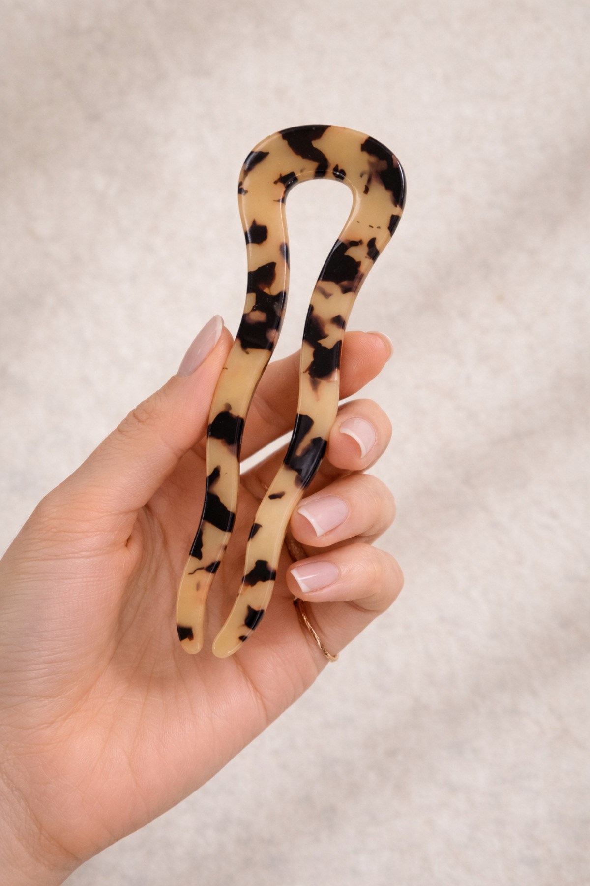 Kemik Topuz Tokası 12 Cm Fransız Model Saç Çubuğu Güçlü Tutuş Kadın Saç Aksesuarı Şık Minimal